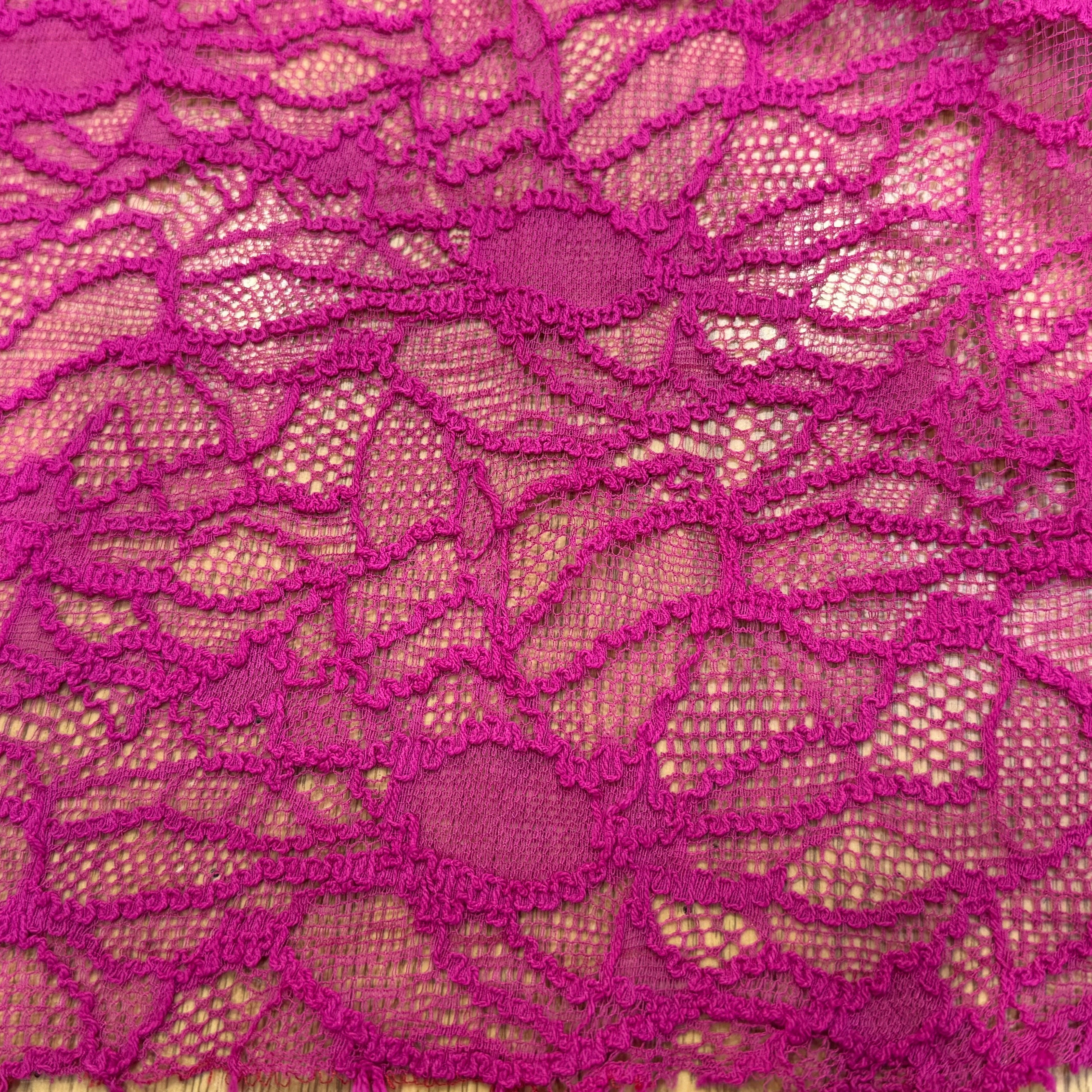 DENTELLE POLYCOTON STRETCH ROSE - My Little Coupon