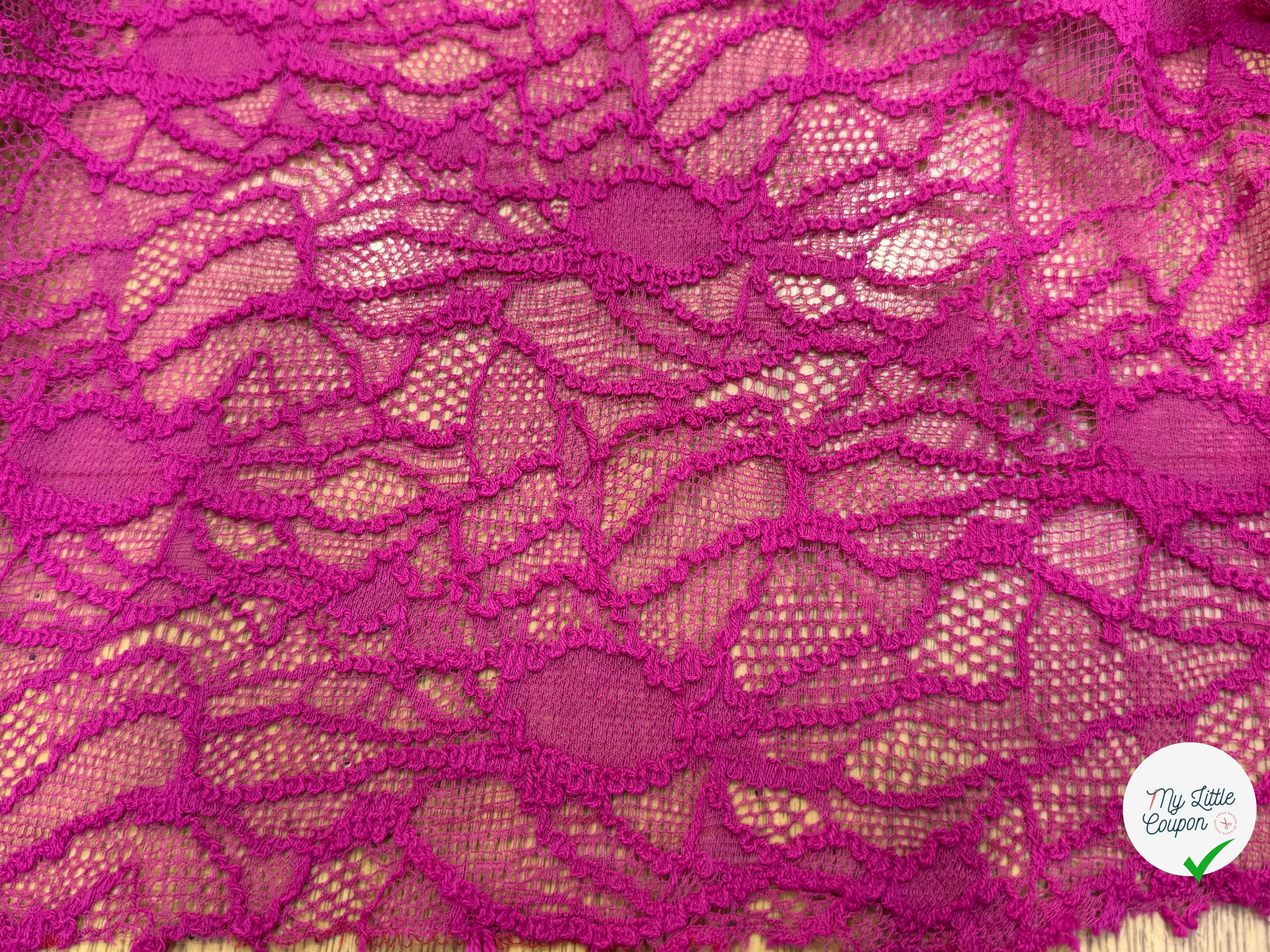 DENTELLE POLYCOTON STRETCH ROSE - My Little Coupon
