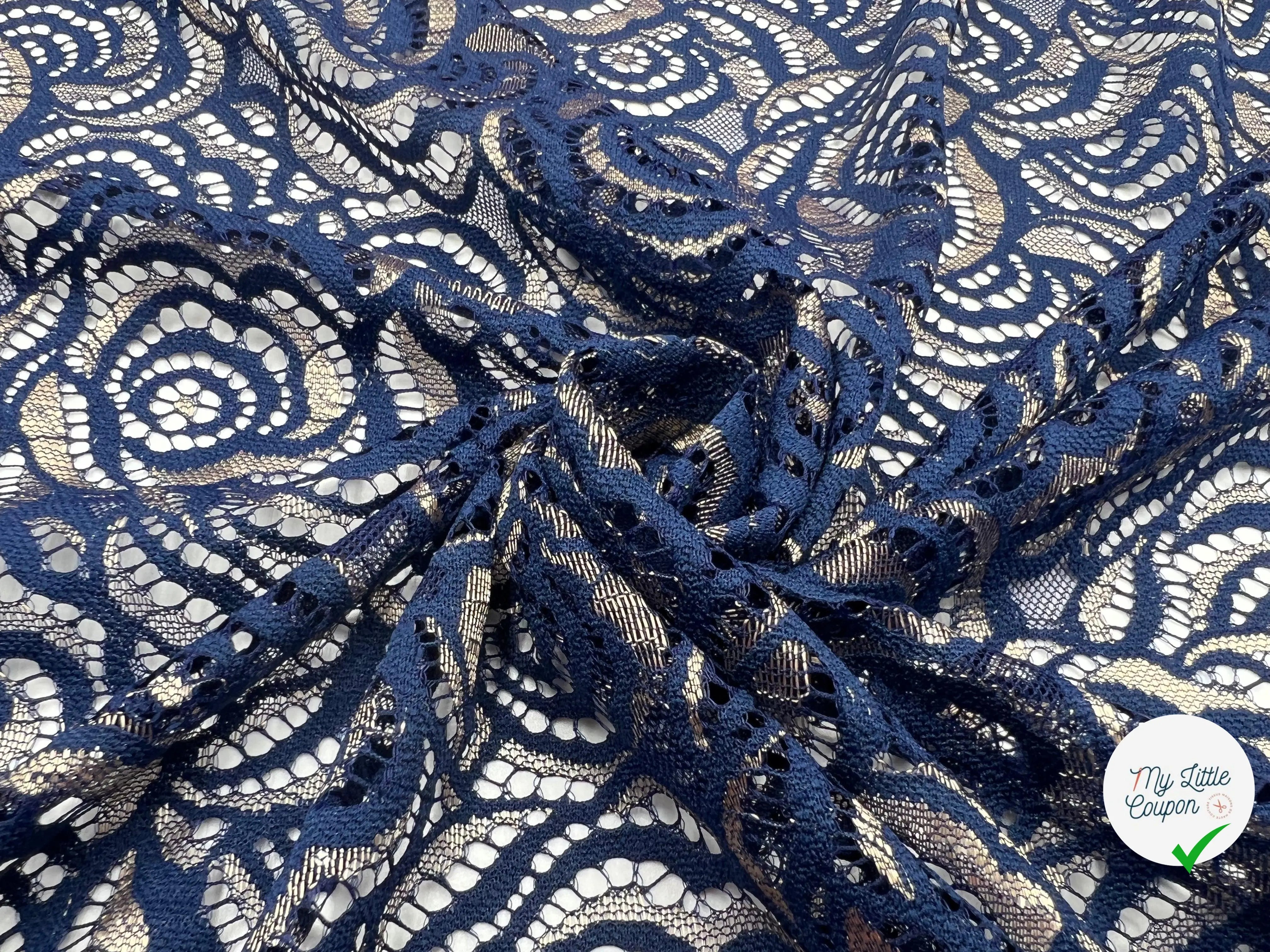 DENTELLE ROSACES DE FLEURS DE LUNE MÉTAL - My Little Coupon - tissu - coudre