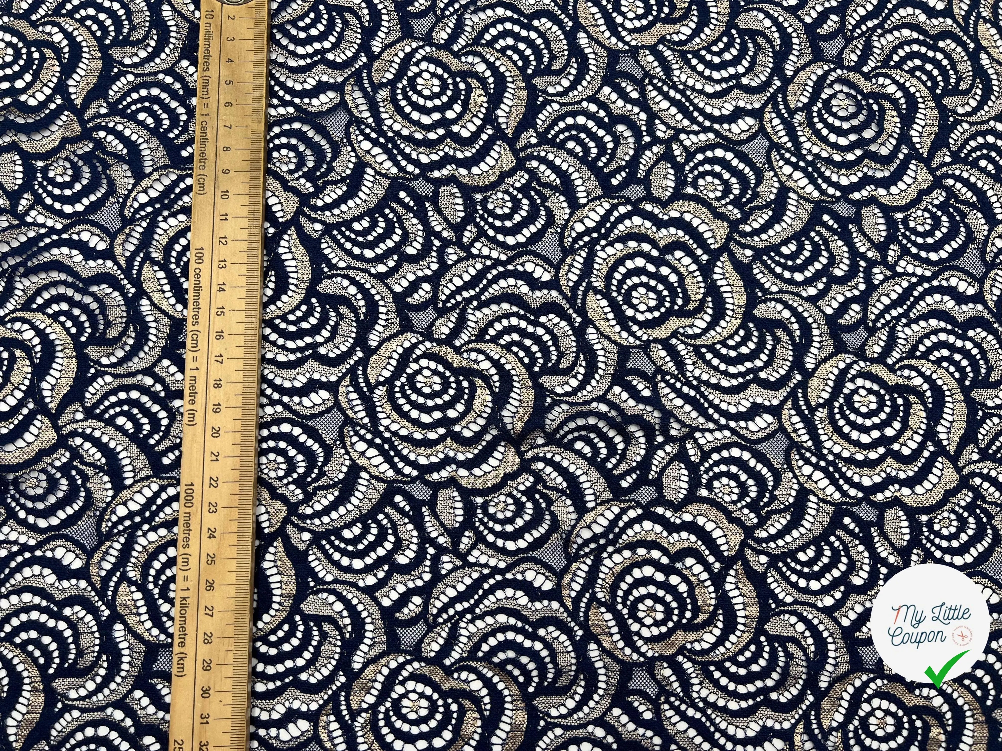 DENTELLE ROSACES DE FLEURS DE LUNE MÉTAL - My Little Coupon - tissu - coudre