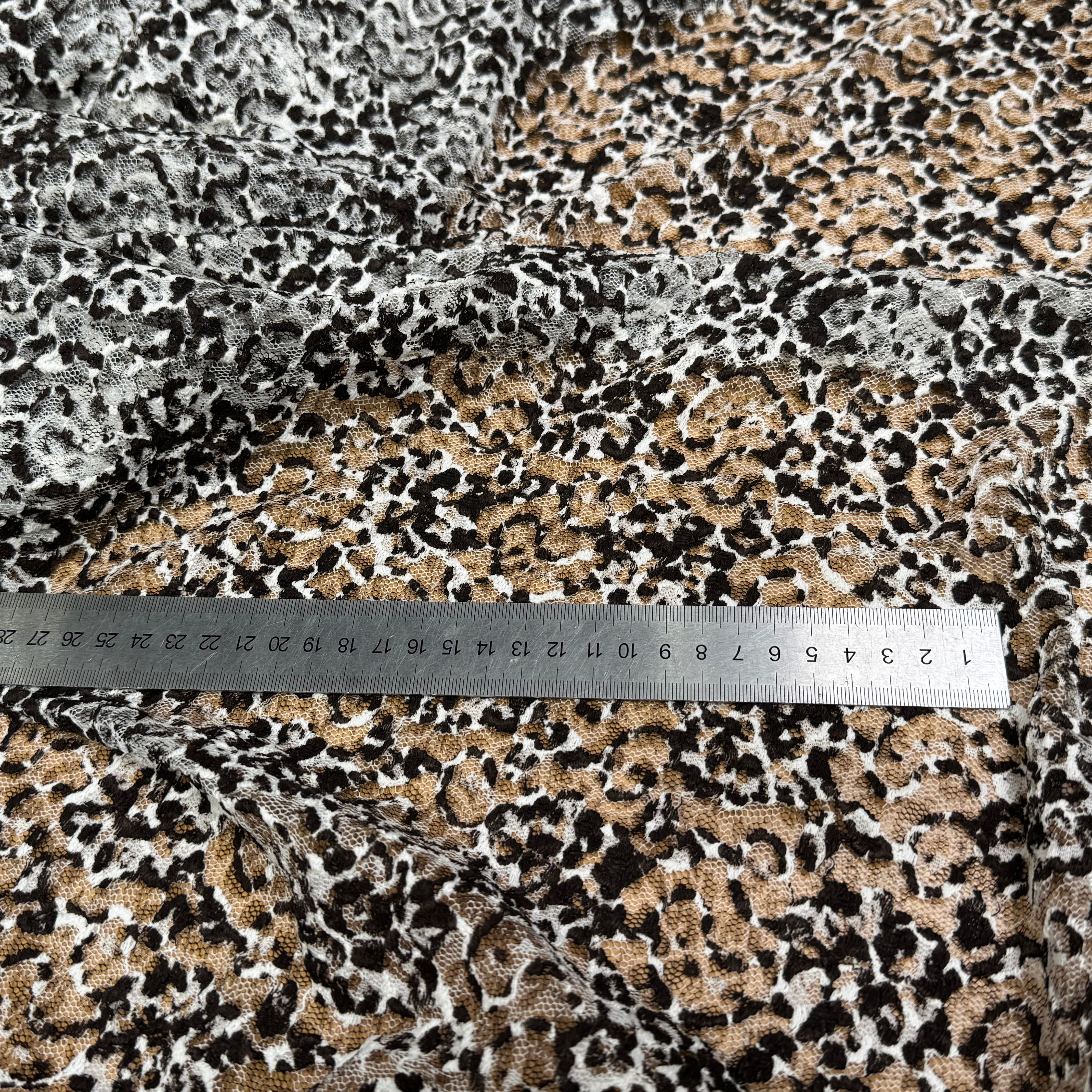 DENTELLE TÂCHES MARRON NOISETTE ÉCRU STRETCH - My Little Coupon