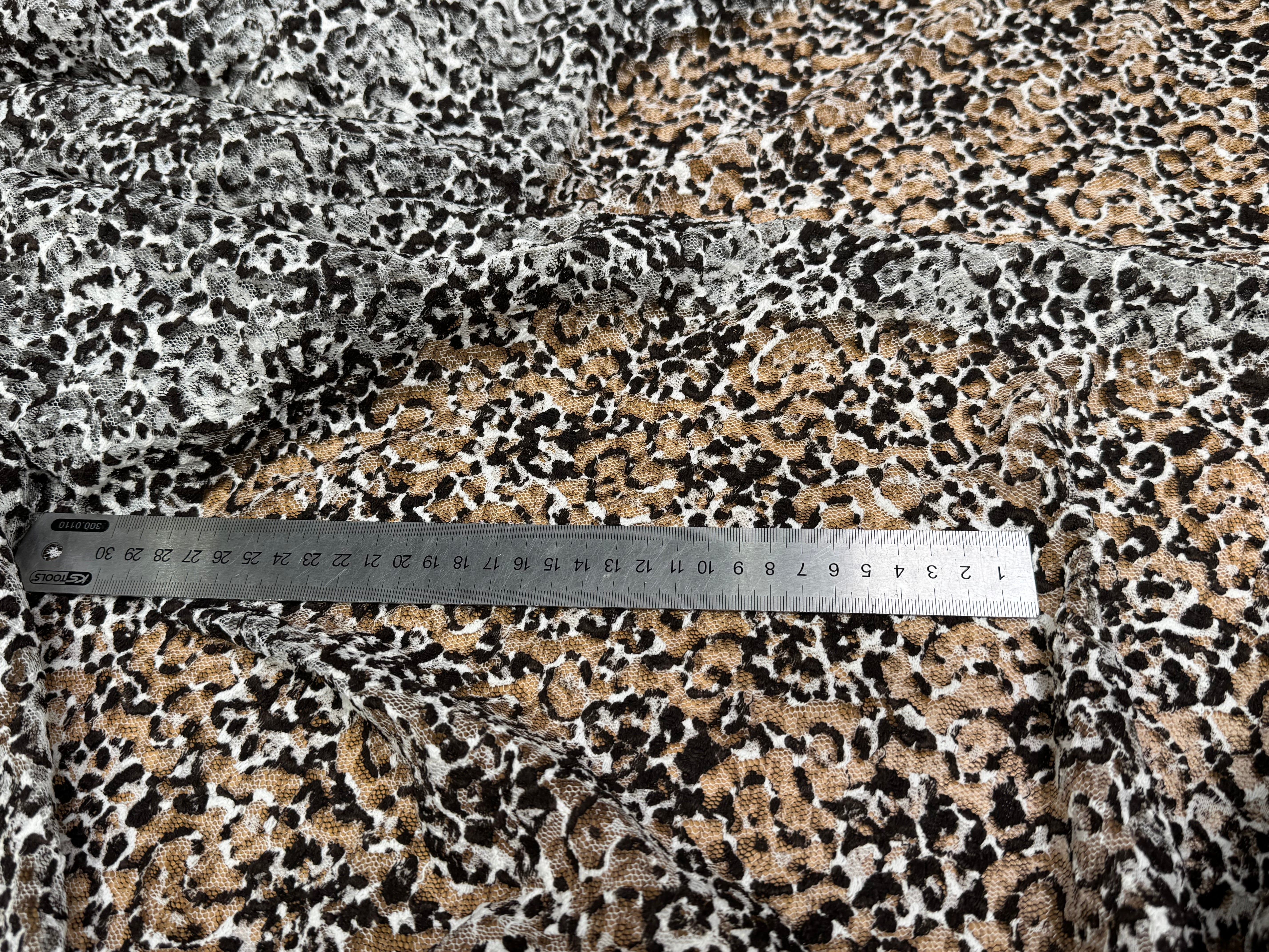 DENTELLE TÂCHES MARRON NOISETTE ÉCRU STRETCH - My Little Coupon