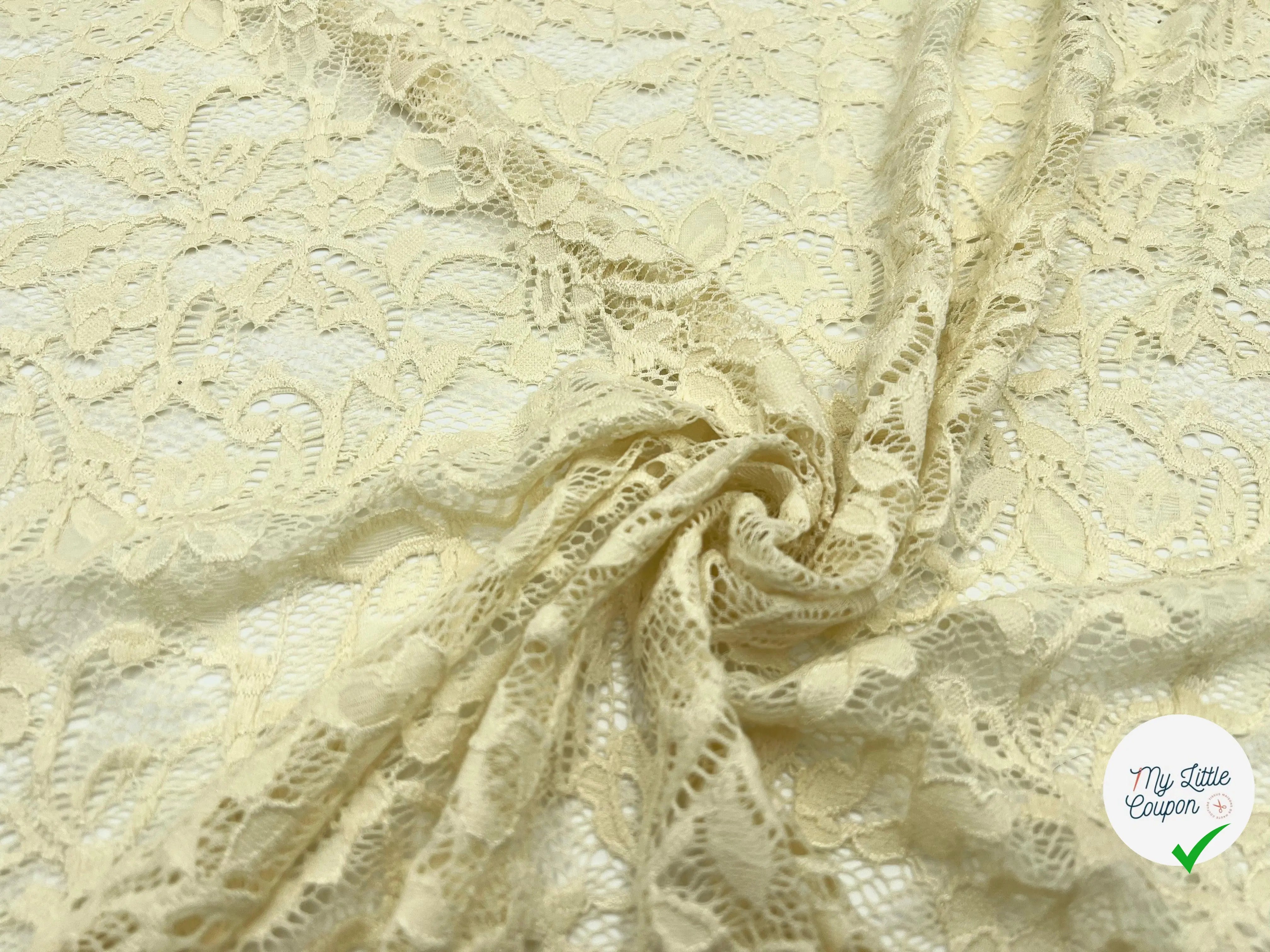 DENTELLE VÉGÉTALE VANILLE - My Little Coupon - tissu - coudre
