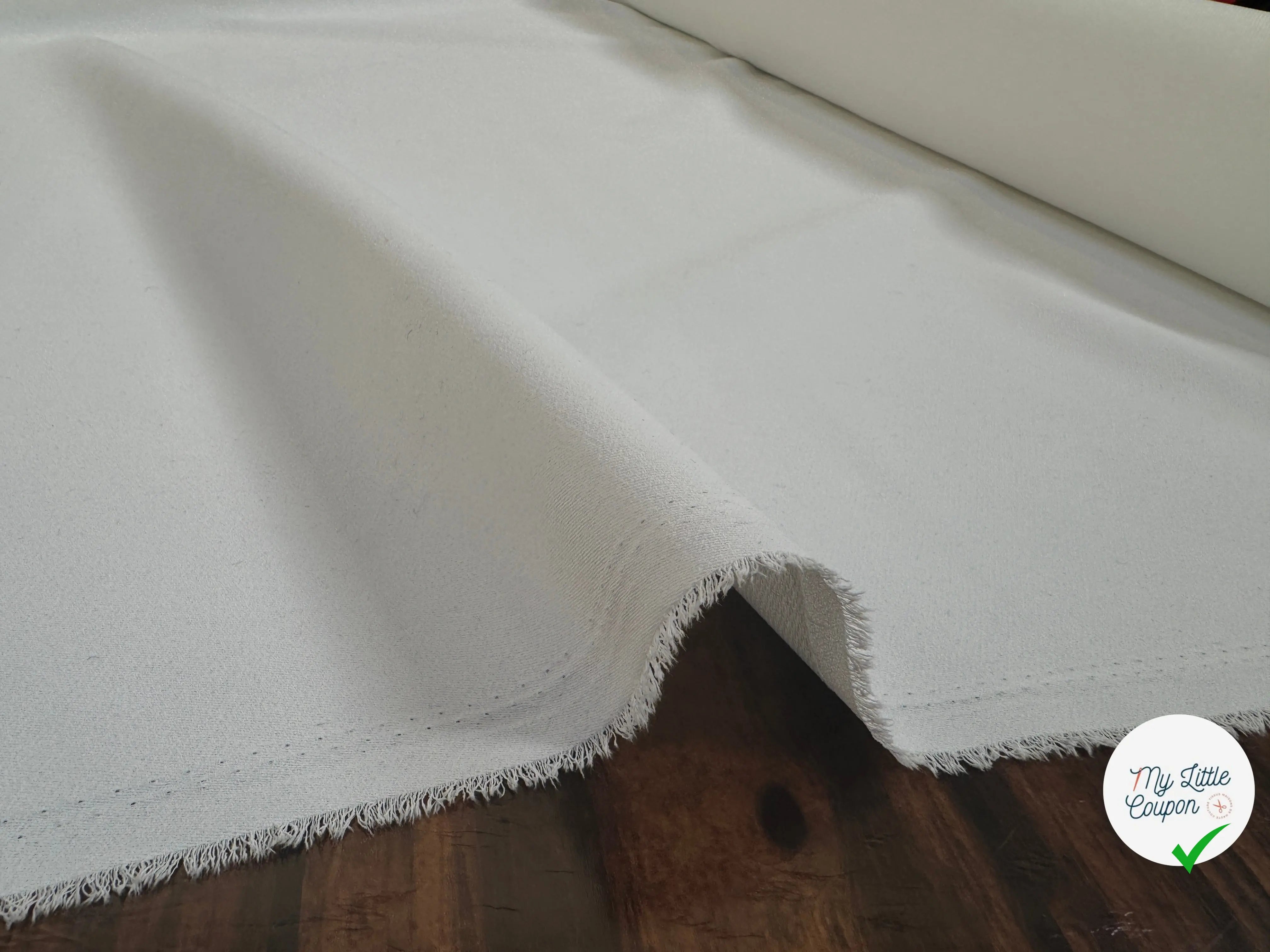 DOUBLE CREPE BLANC 100% POLYESTER QUALITE JAPON - My Little Coupon