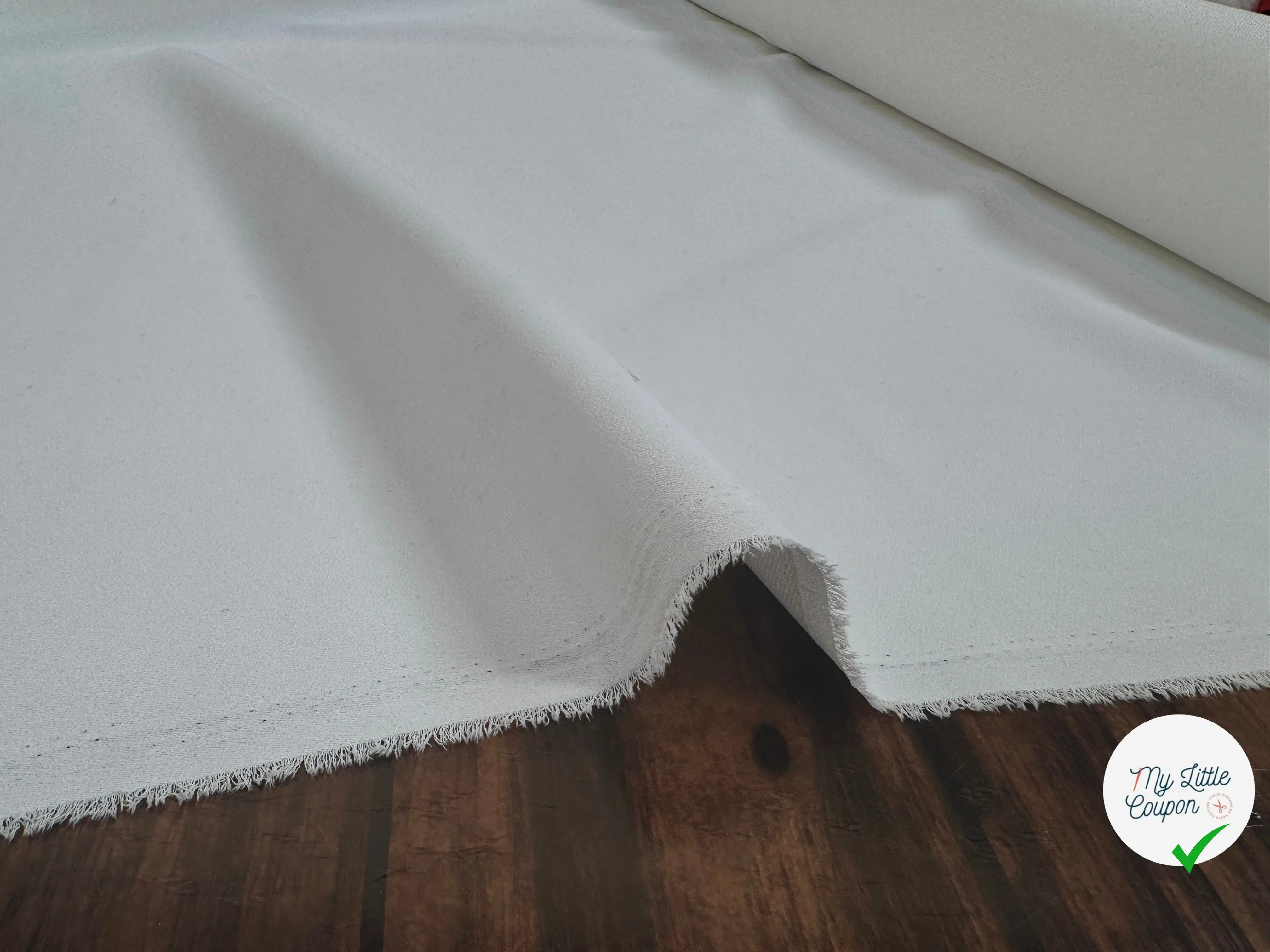 DOUBLE CREPE BLANC 100% POLYESTER QUALITE JAPON - My Little Coupon