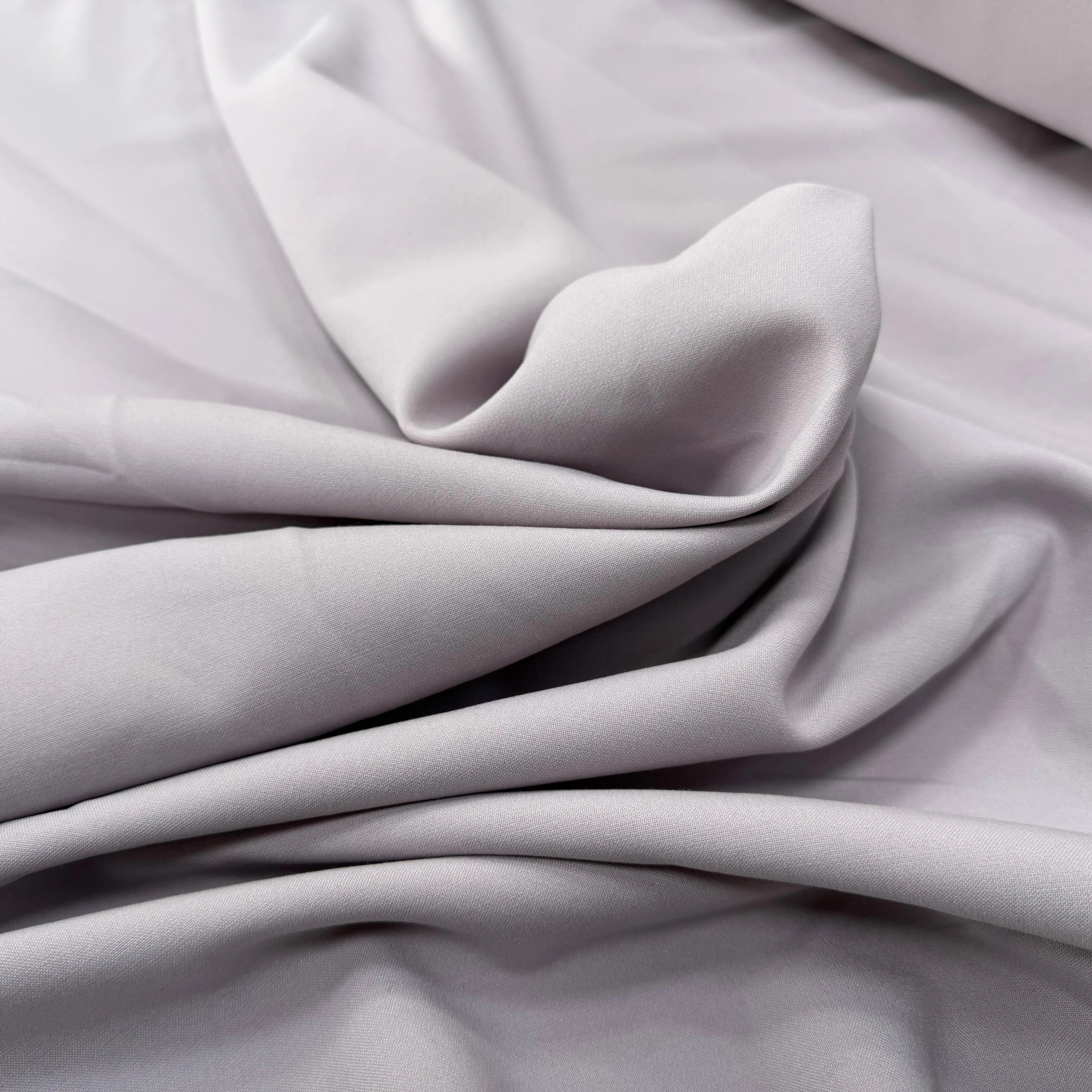 DOUBLE CREPE LOURD LILAS CLAIR POLYESTER COTON - My Little Coupon