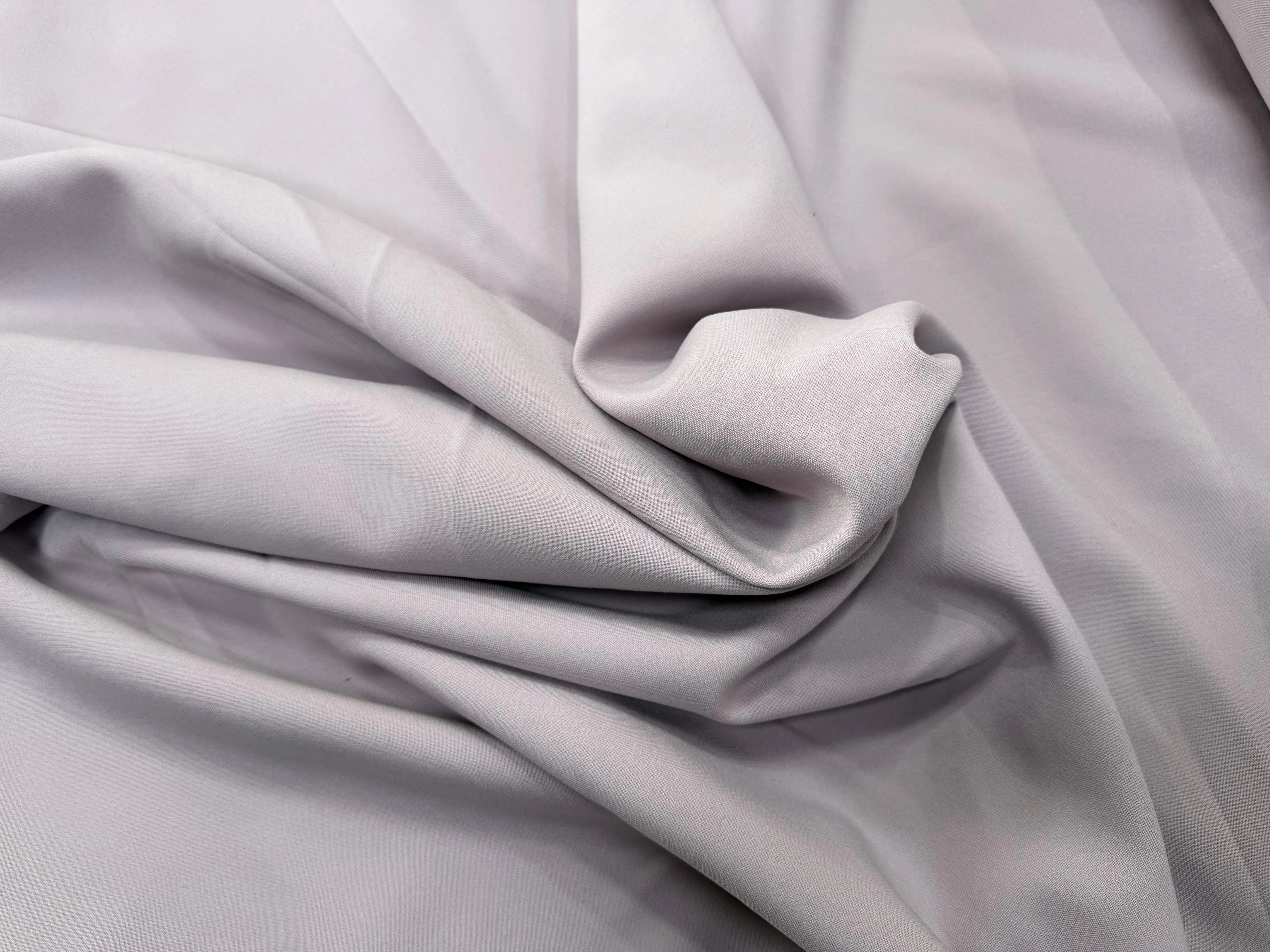 DOUBLE CREPE LOURD LILAS CLAIR POLYESTER COTON - My Little Coupon