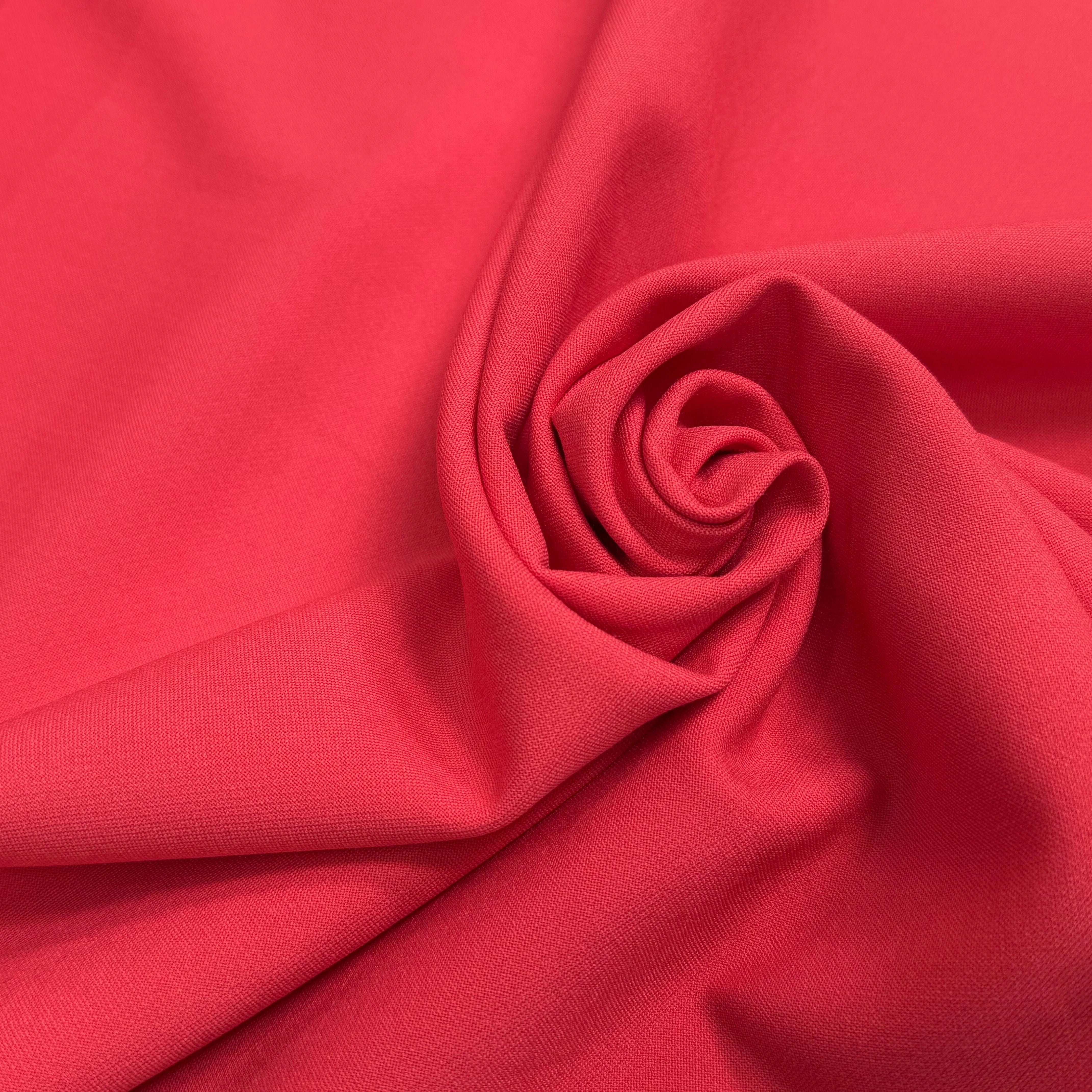 DOUBLE CREPE LOURD STRETCH ORANNGE PASTÈQUE - My Little Coupon