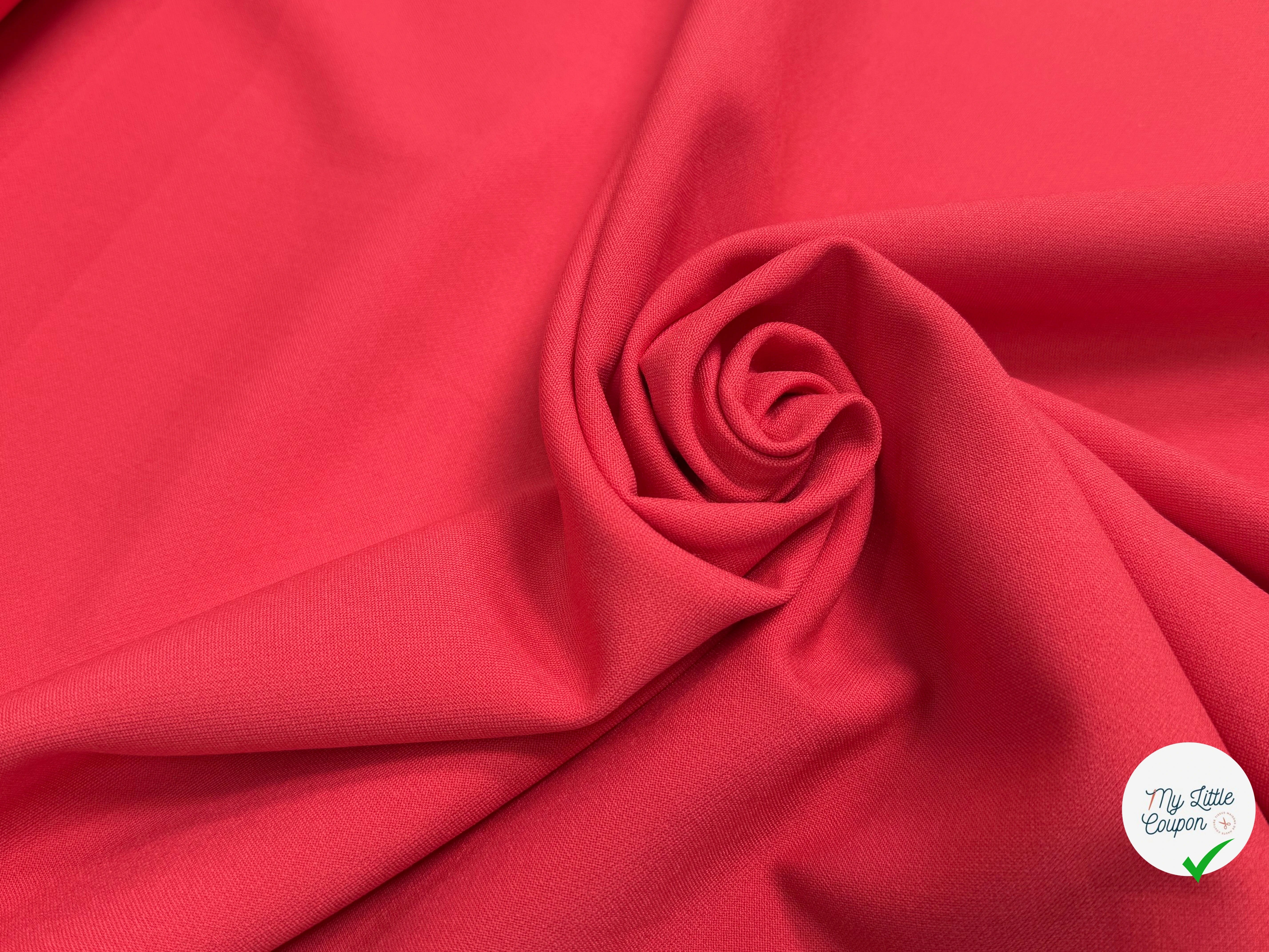 DOUBLE CREPE LOURD STRETCH ORANNGE PASTÈQUE - My Little Coupon