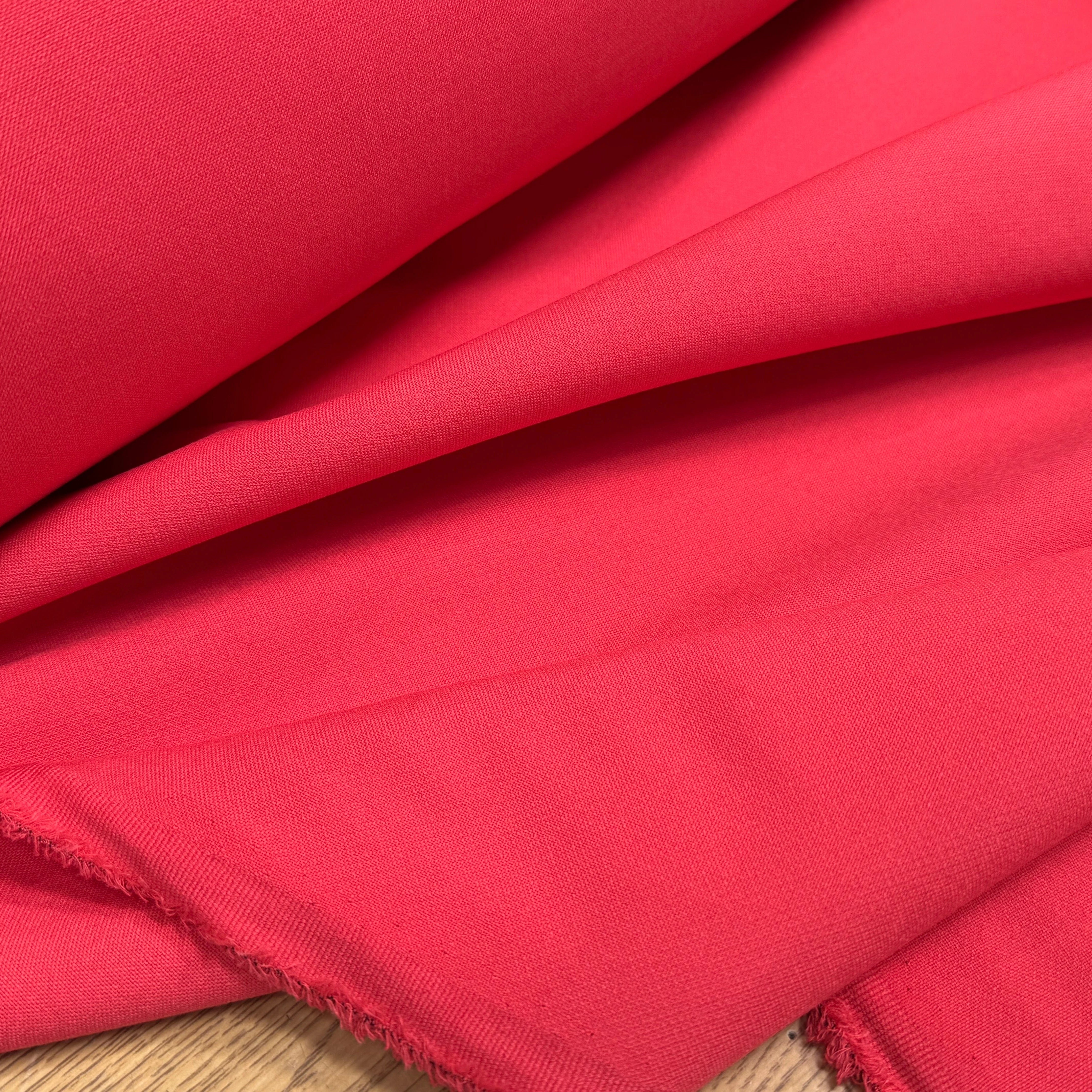 DOUBLE CREPE LOURD STRETCH ORANNGE PASTÈQUE - My Little Coupon