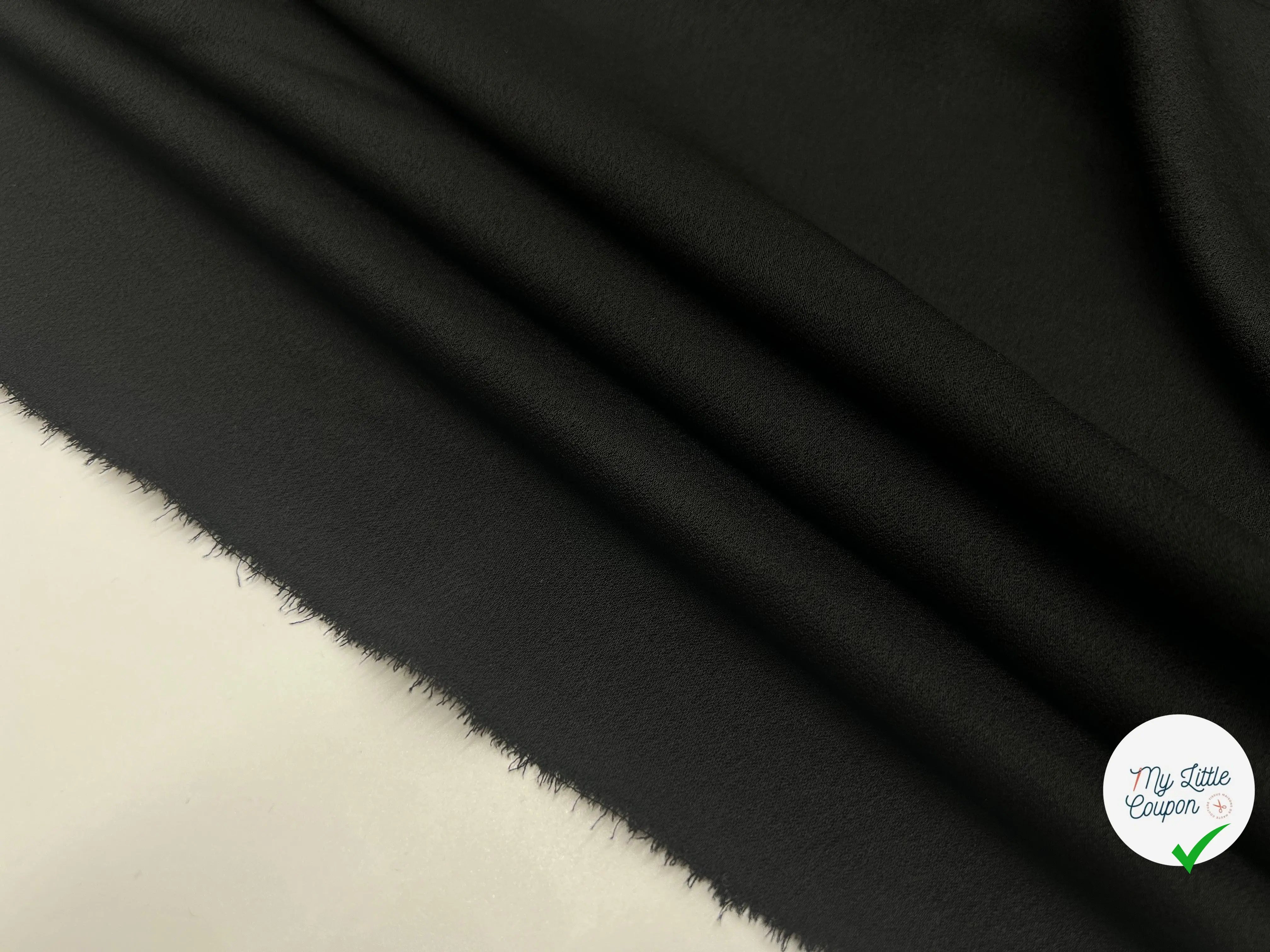 DOUBLE CRÊPE PRESTIGE FLUIDE NOIR - My Little Coupon - tissu - coudre