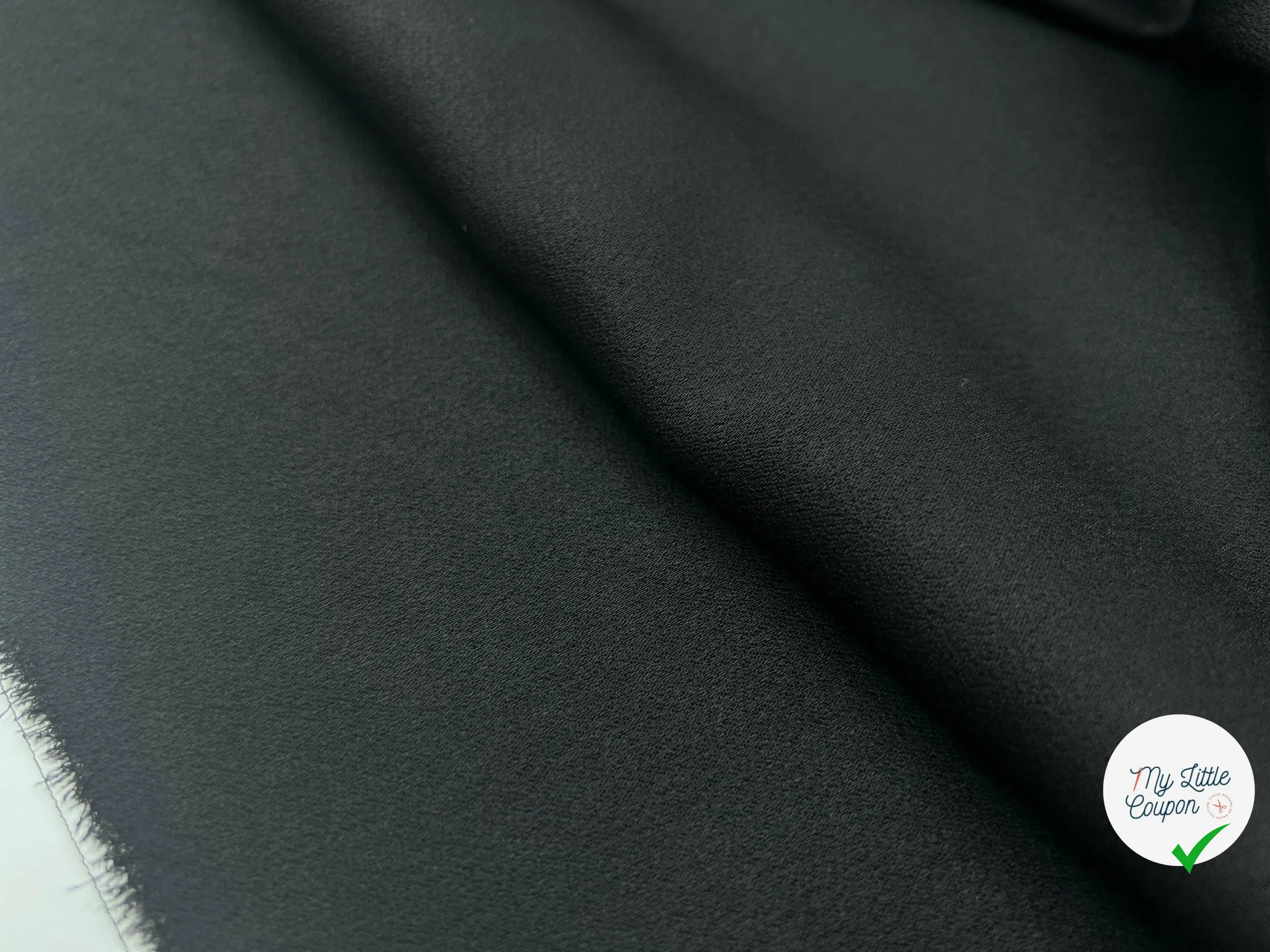 DOUBLE CRÊPE PRESTIGE FLUIDE NOIR - My Little Coupon - tissu - coudre
