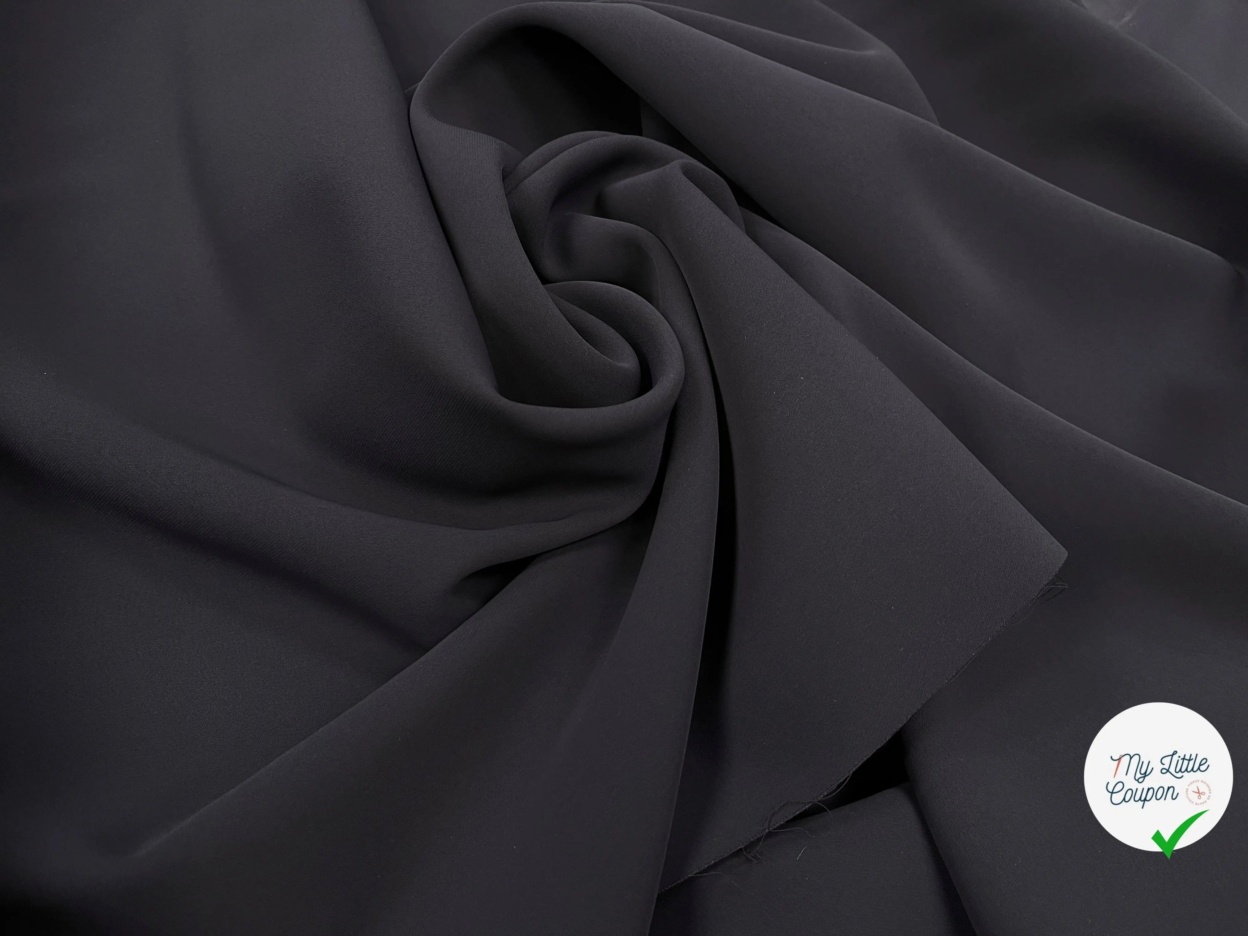 DOUBLE ETOFFE CREPE SUBLIME TENUE DARK NAVY - My Little Coupon