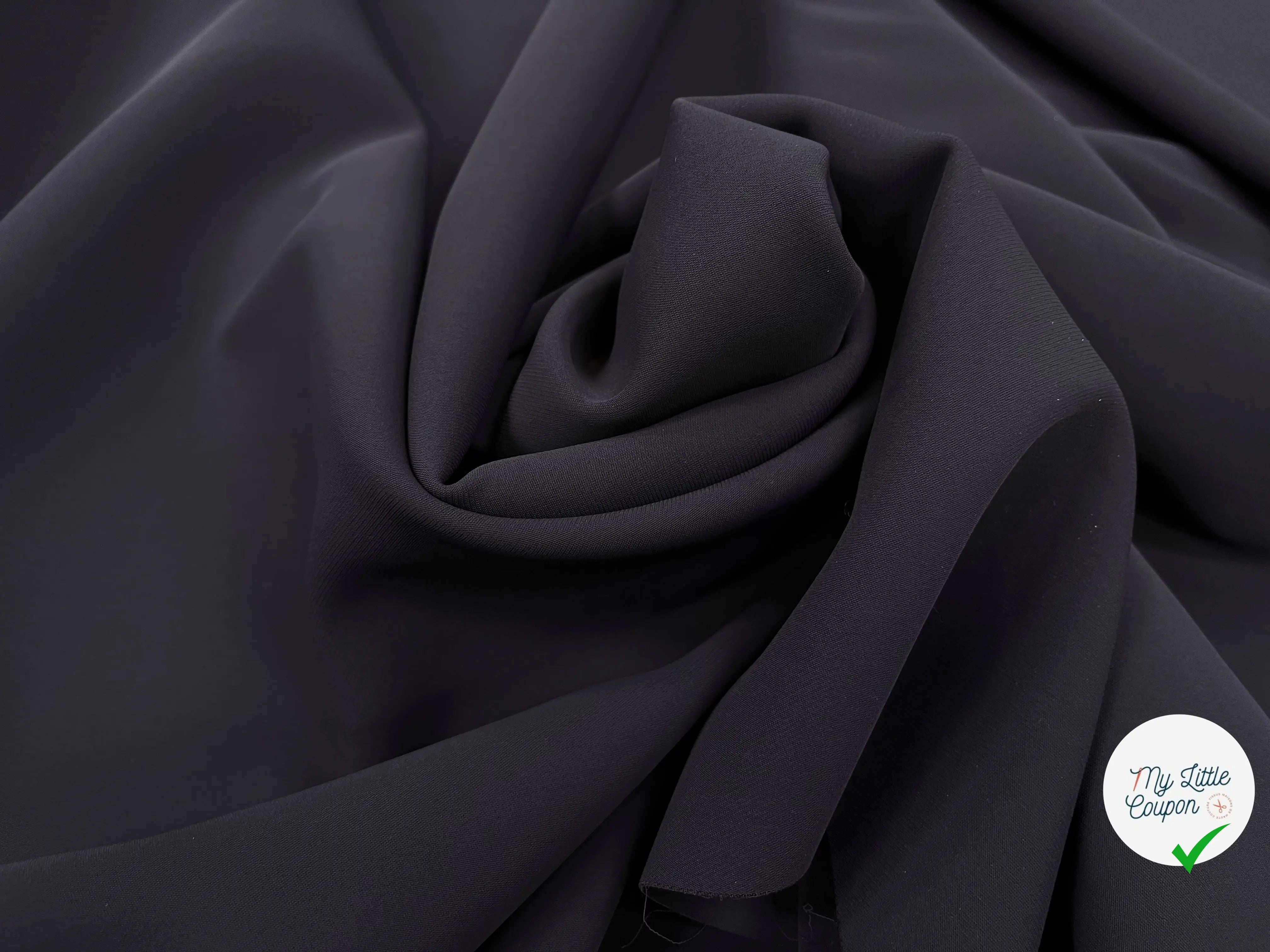 DOUBLE ETOFFE CREPE SUBLIME TENUE DARK NAVY - My Little Coupon