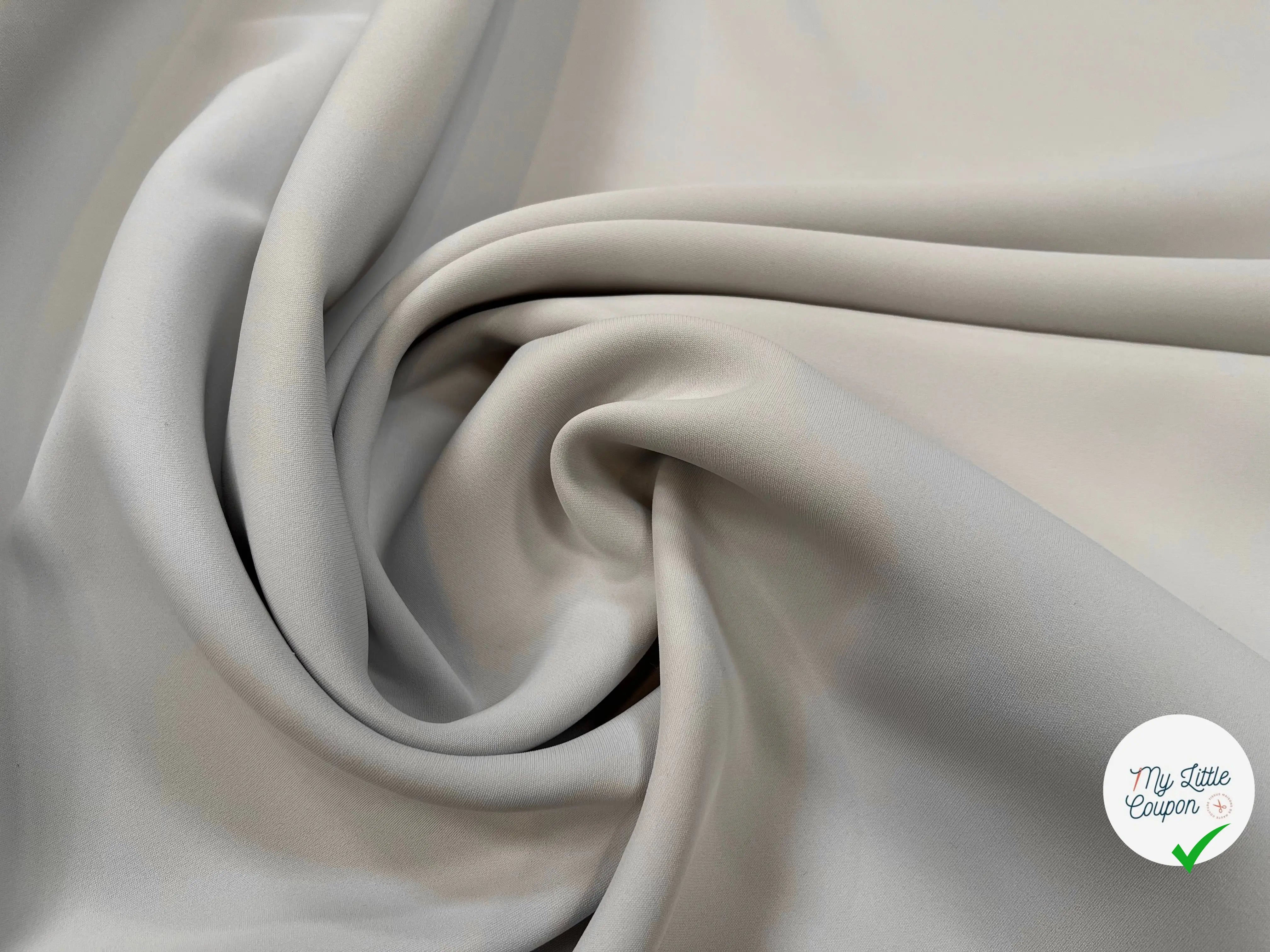 DOUBLE ETOFFE CREPE SUBLIME TENUE DIRTY WHITE - My Little Coupon