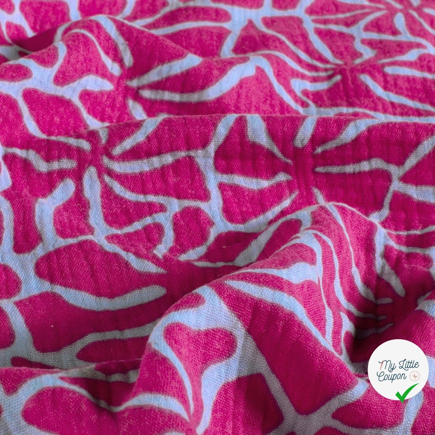 DOUBLE GAZE ABSTRAIT GLACE BLEU - My Little Coupon