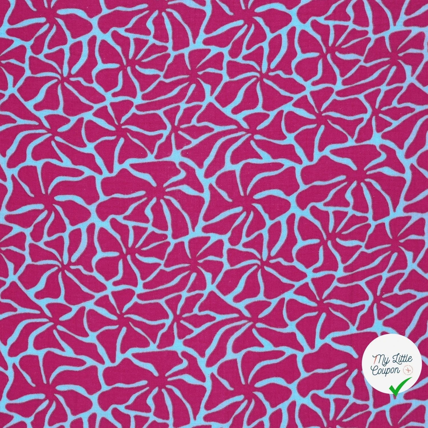 DOUBLE GAZE ABSTRAIT GLACE BLEU - My Little Coupon