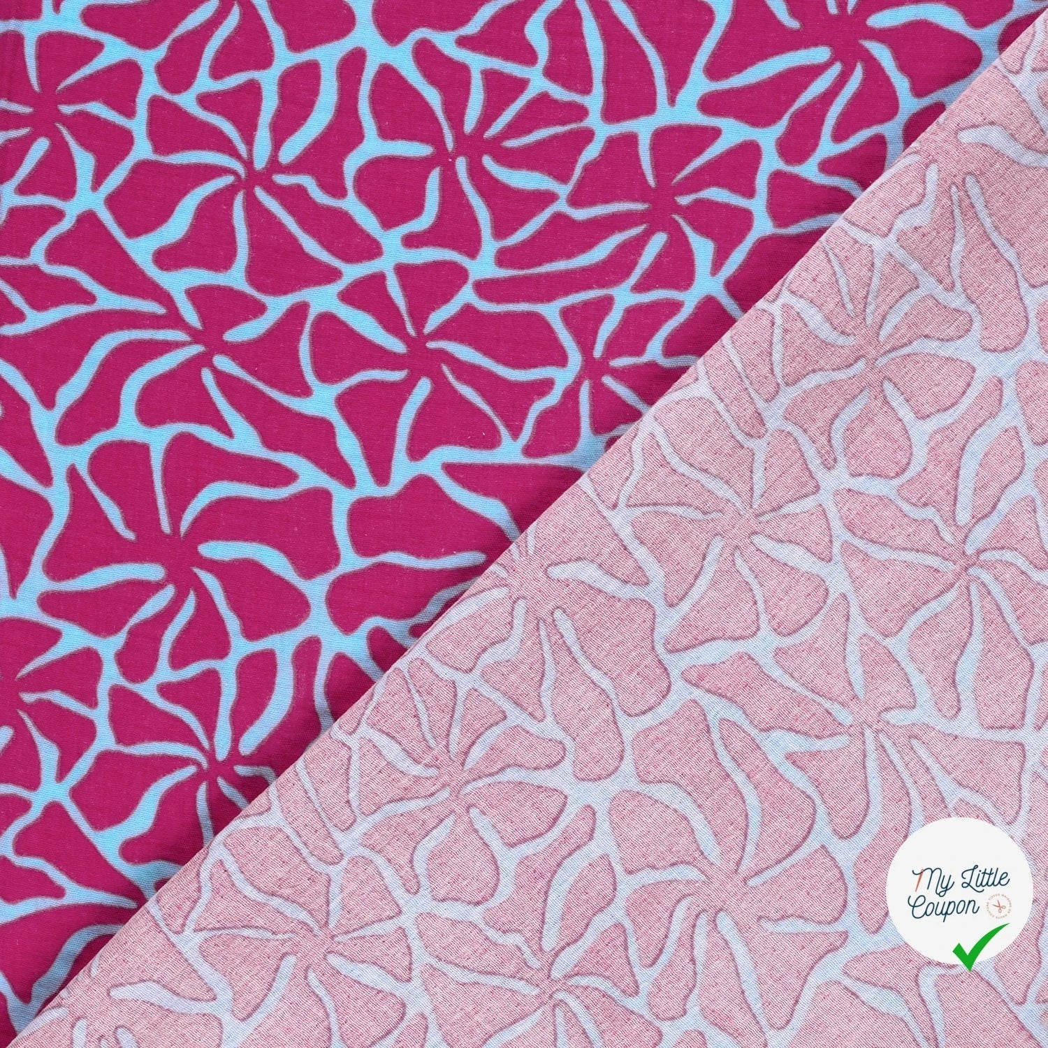 DOUBLE GAZE ABSTRAIT GLACE BLEU - My Little Coupon