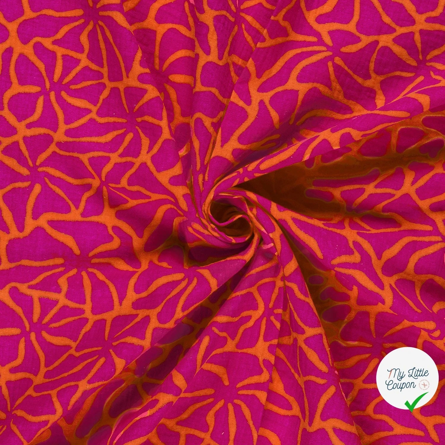 DOUBLE GAZE ABSTRAIT ORANGE - My Little Coupon