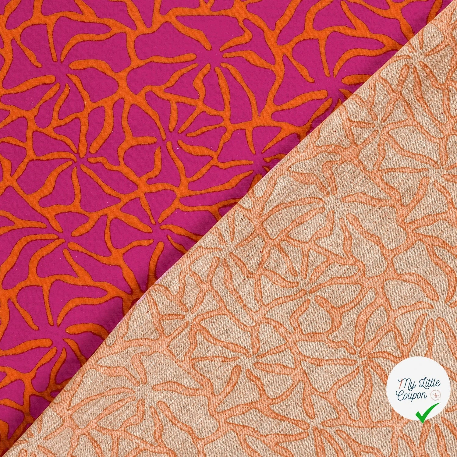 DOUBLE GAZE ABSTRAIT ORANGE - My Little Coupon