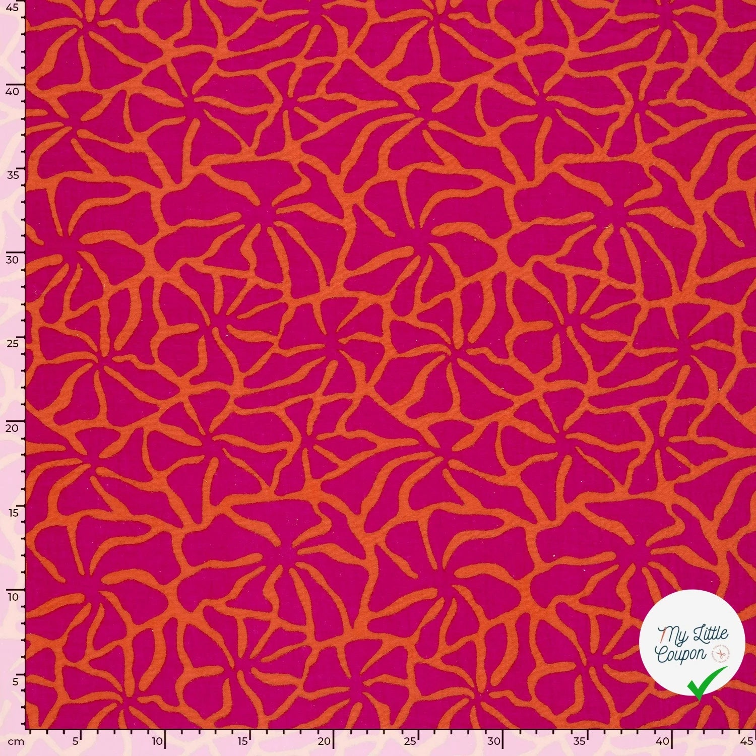 DOUBLE GAZE ABSTRAIT ORANGE - My Little Coupon