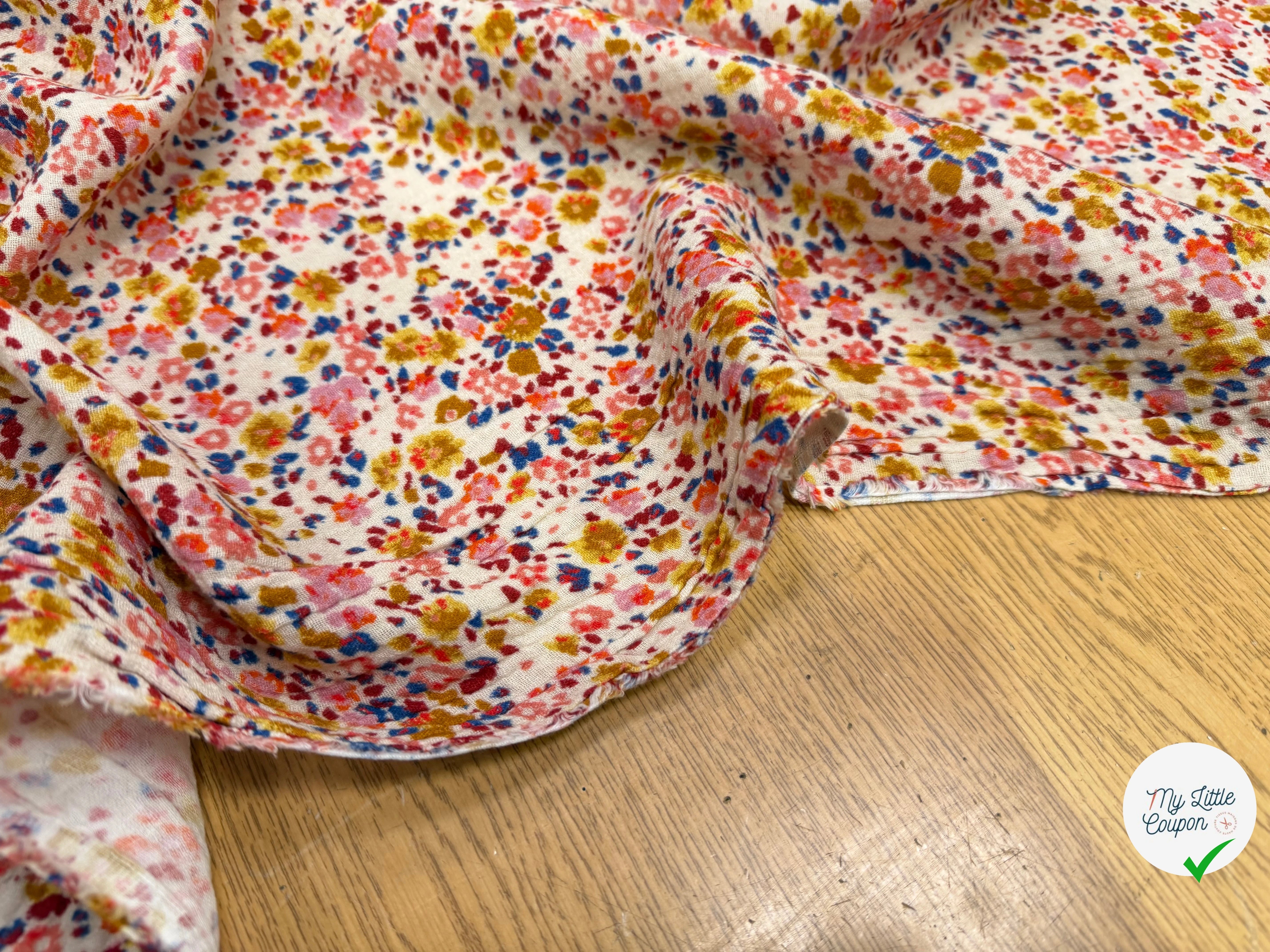 DOUBLE GAZE COTON COULEURS JOYEUSES - My Little Coupon