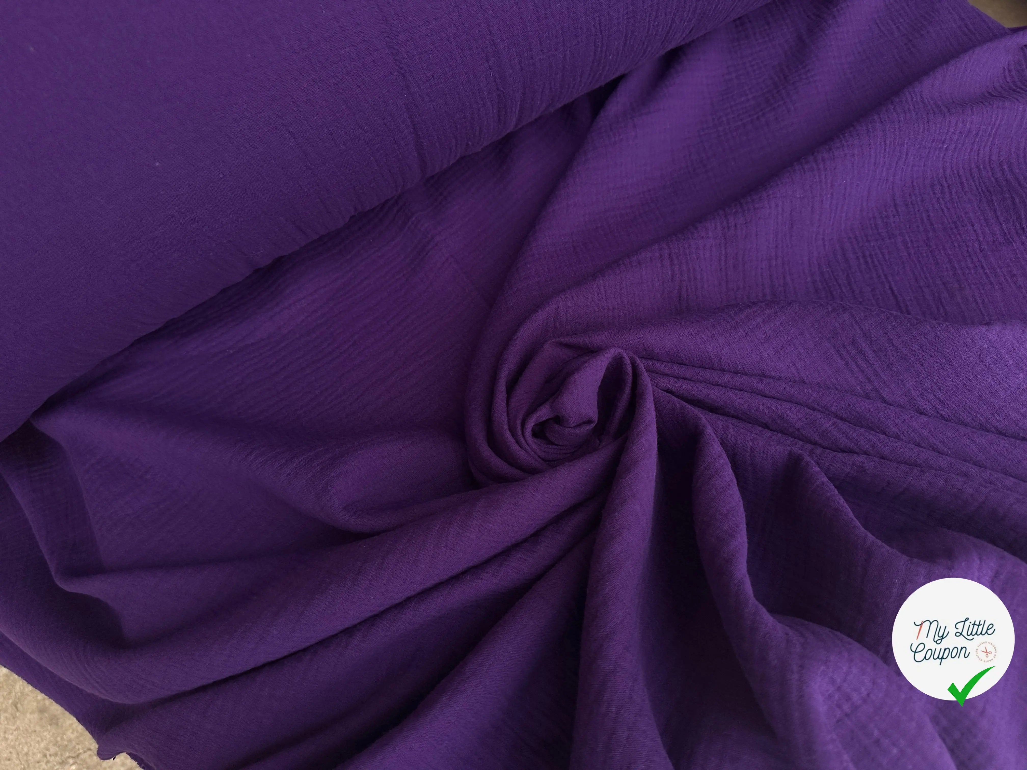 DOUBLE GAZE DE COTON AUBERGINE MLC INTERN