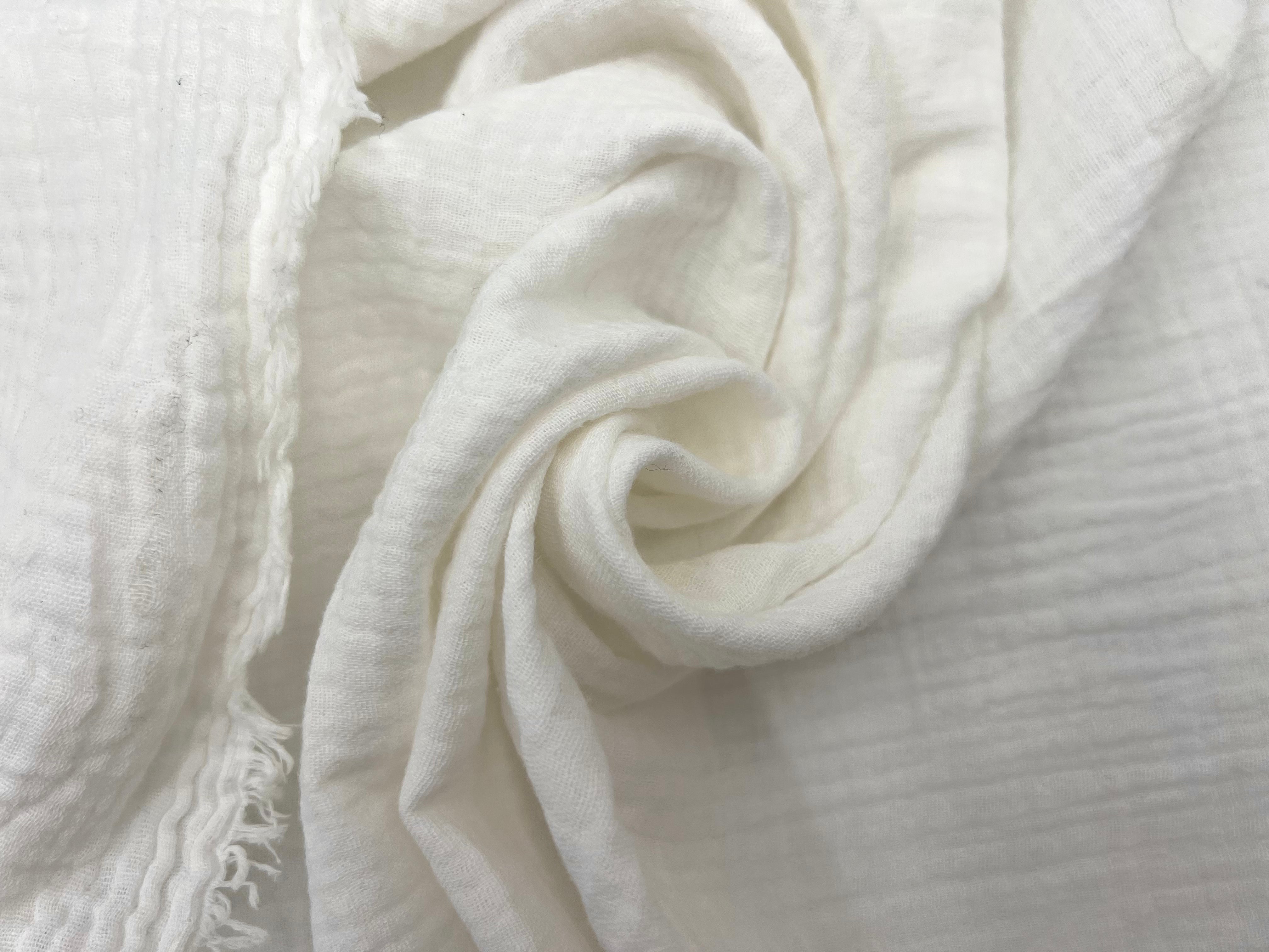 DOUBLE GAZE DE COTON BLANC UNIE MLC INTERN