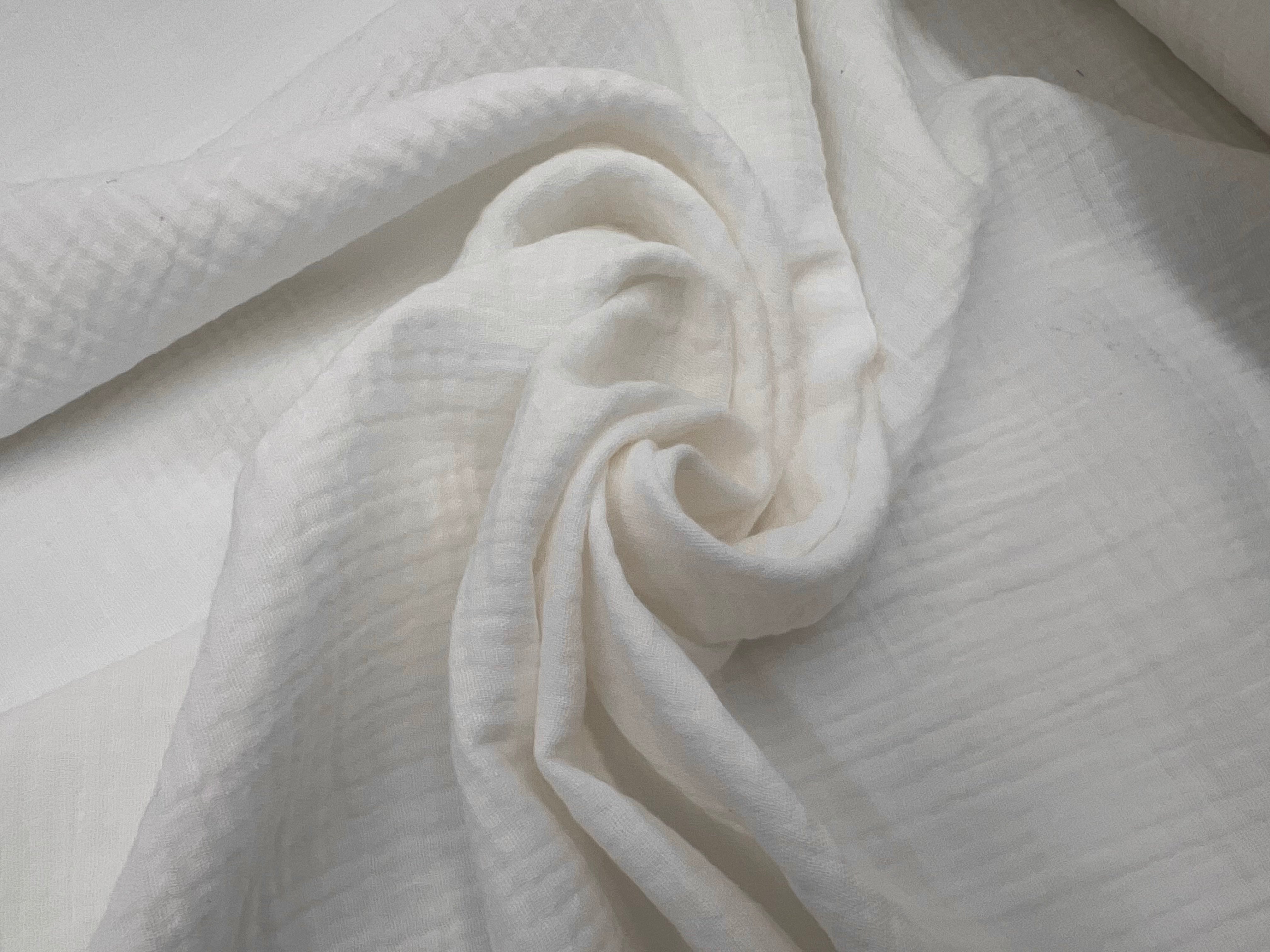 DOUBLE GAZE DE COTON BLANC UNIE MLC INTERN