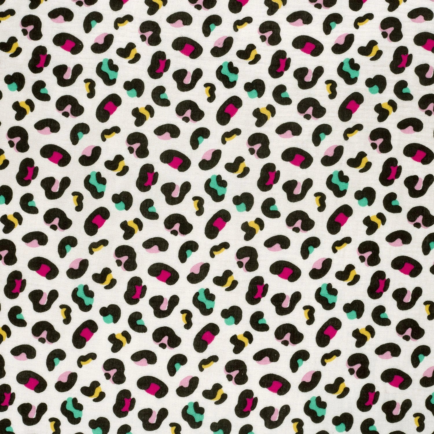 DOUBLE GAZE DE COTON PANTHÈRE BLANC CASSÉ - My Little Coupon