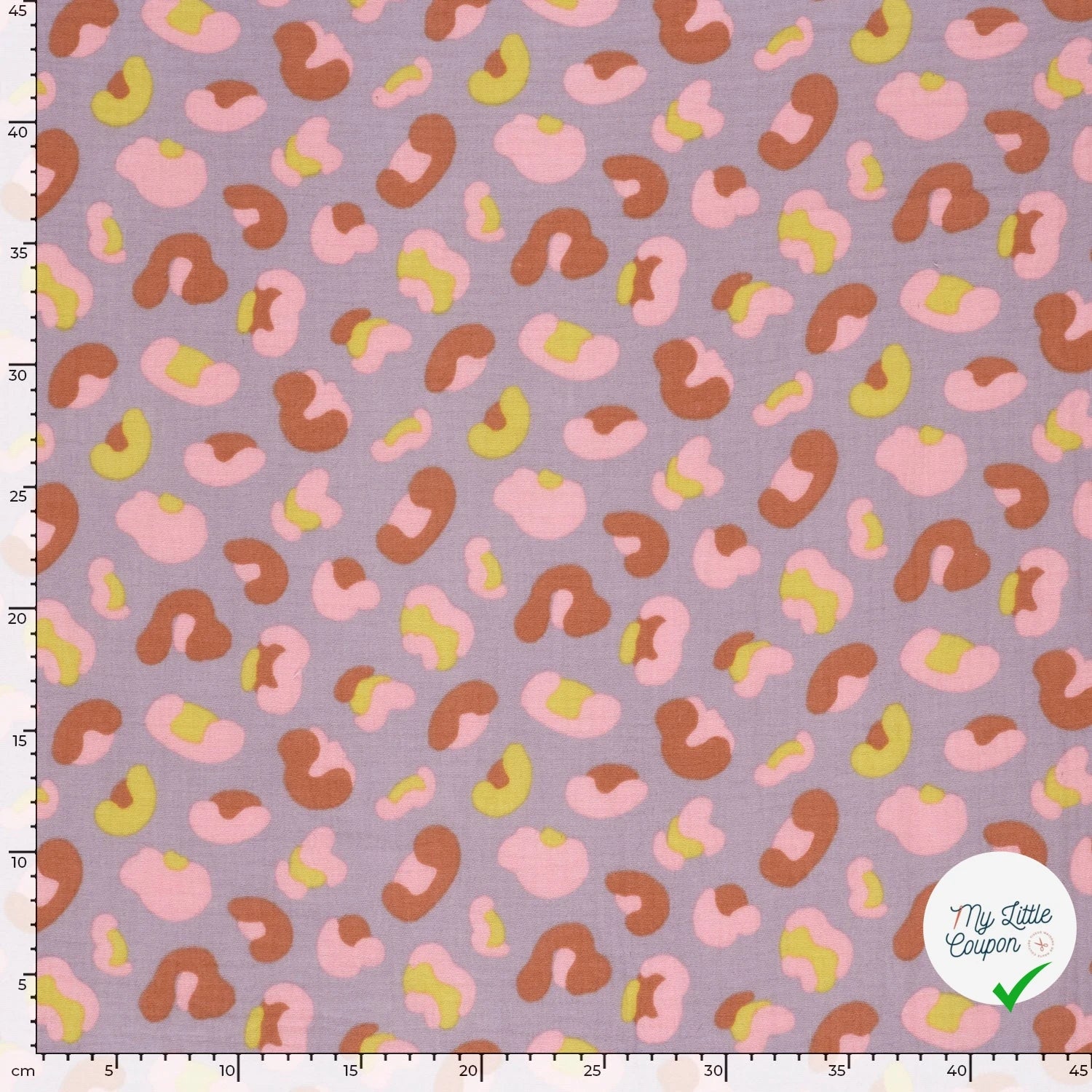 DOUBLE GAZE DE COTON PANTHÈRE LILAS - My Little Coupon