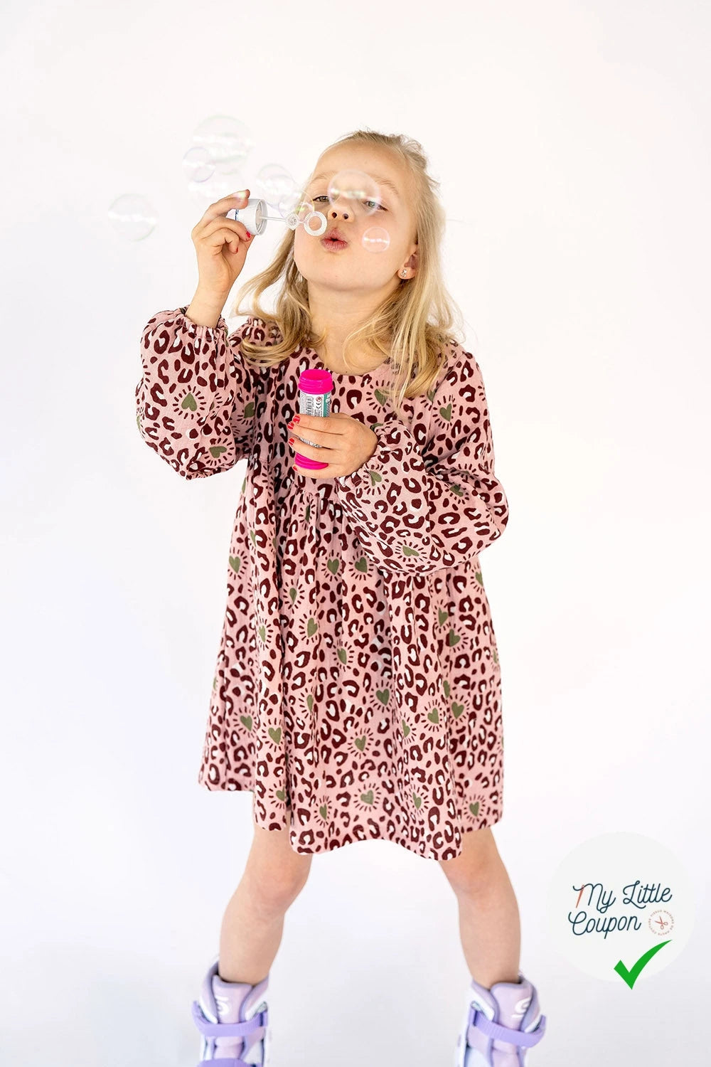 DOUBLE GAZE DE COTON PANTHÈRE ROSE CLAIR - My Little Coupon