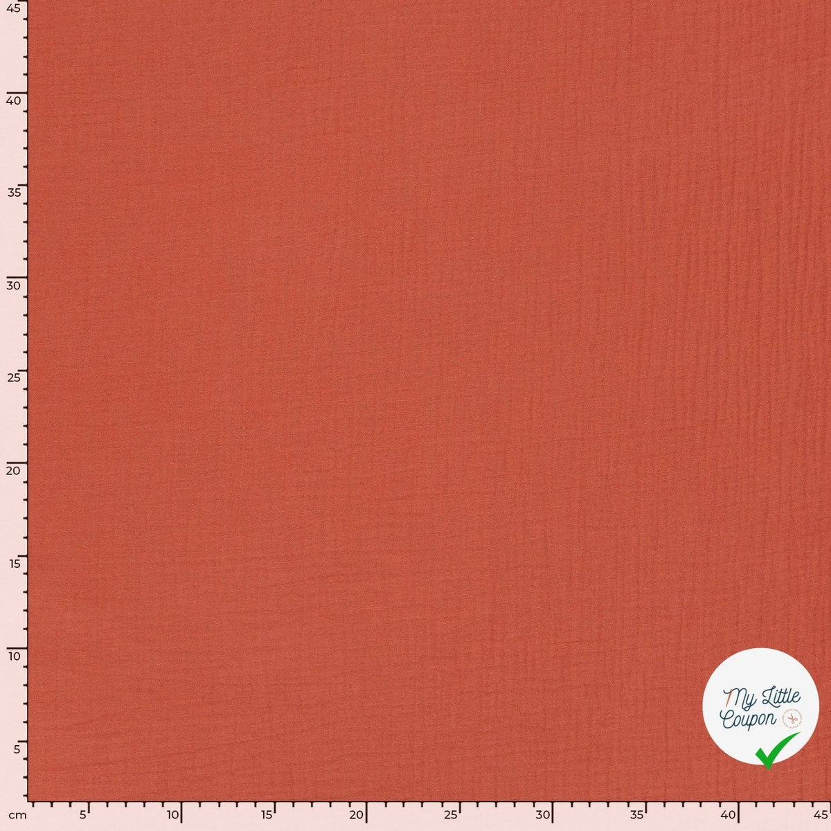 DOUBLE GAZE DE COTON UNIE CORAIL - My Little Coupon