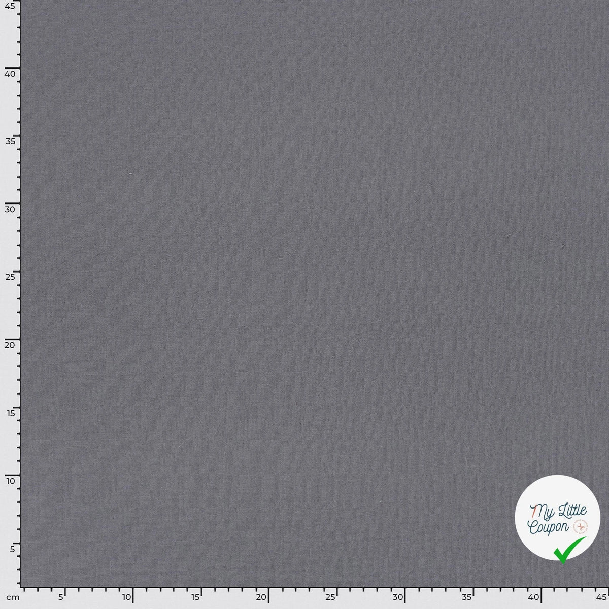 DOUBLE GAZE DE COTON UNIE GRIS - My Little Coupon