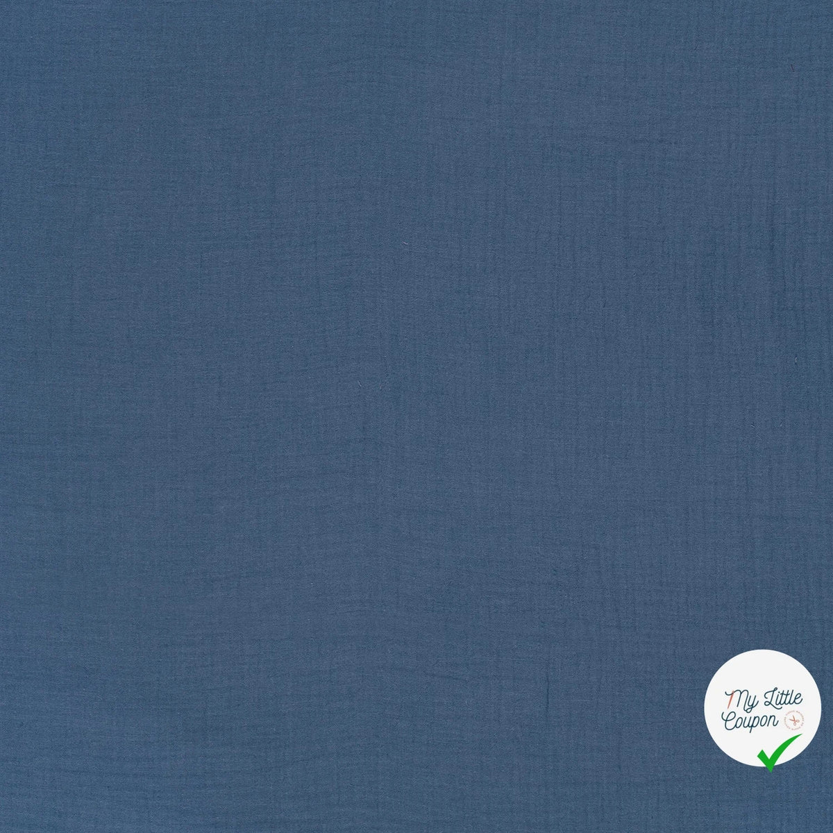 DOUBLE GAZE DE COTON UNIE INDIGO FONCÉ - My Little Coupon
