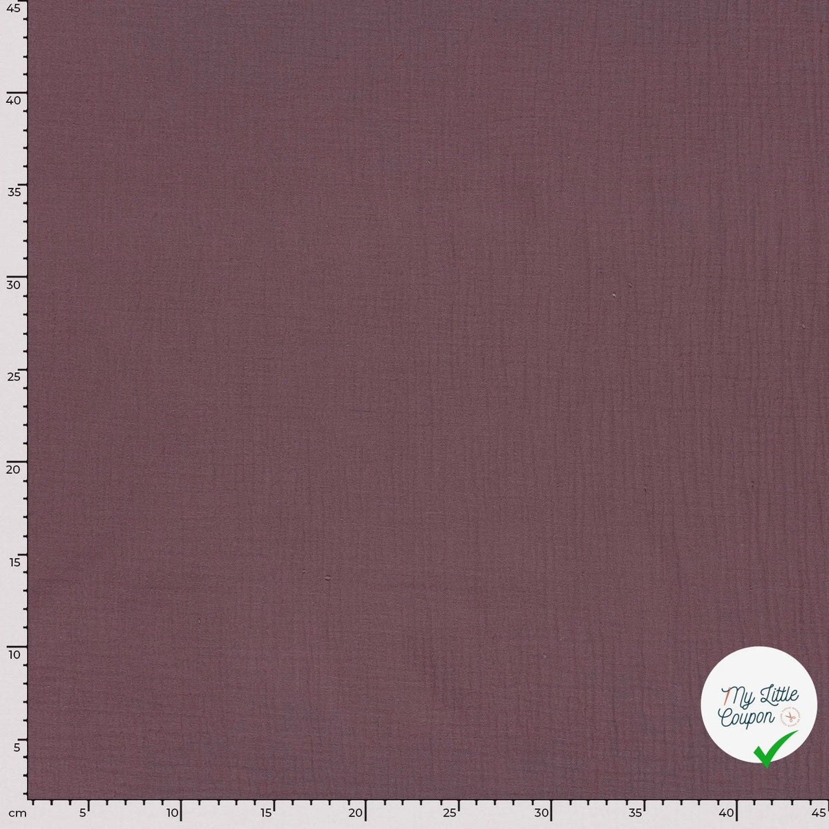 DOUBLE GAZE DE COTON UNIE MAUVE - My Little Coupon