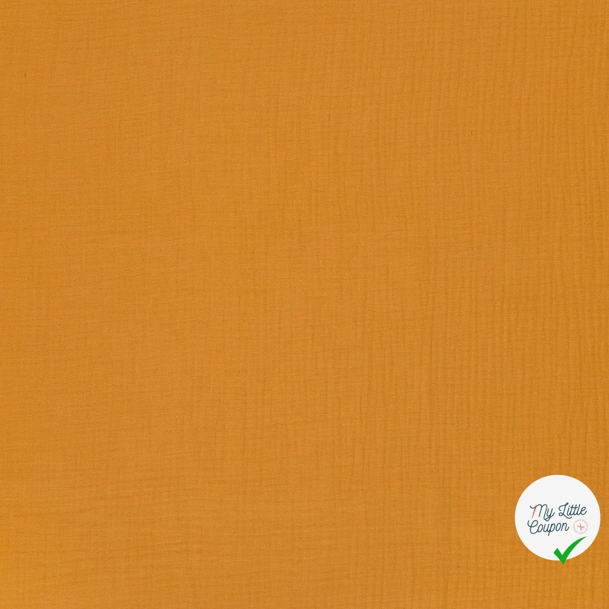 DOUBLE GAZE DE COTON UNIE OCRE - My Little Coupon