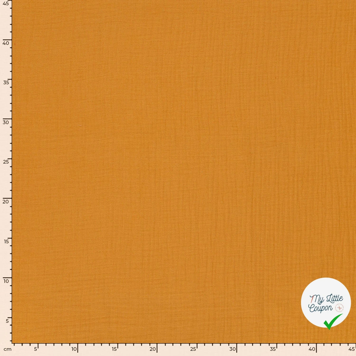 DOUBLE GAZE DE COTON UNIE OCRE - My Little Coupon