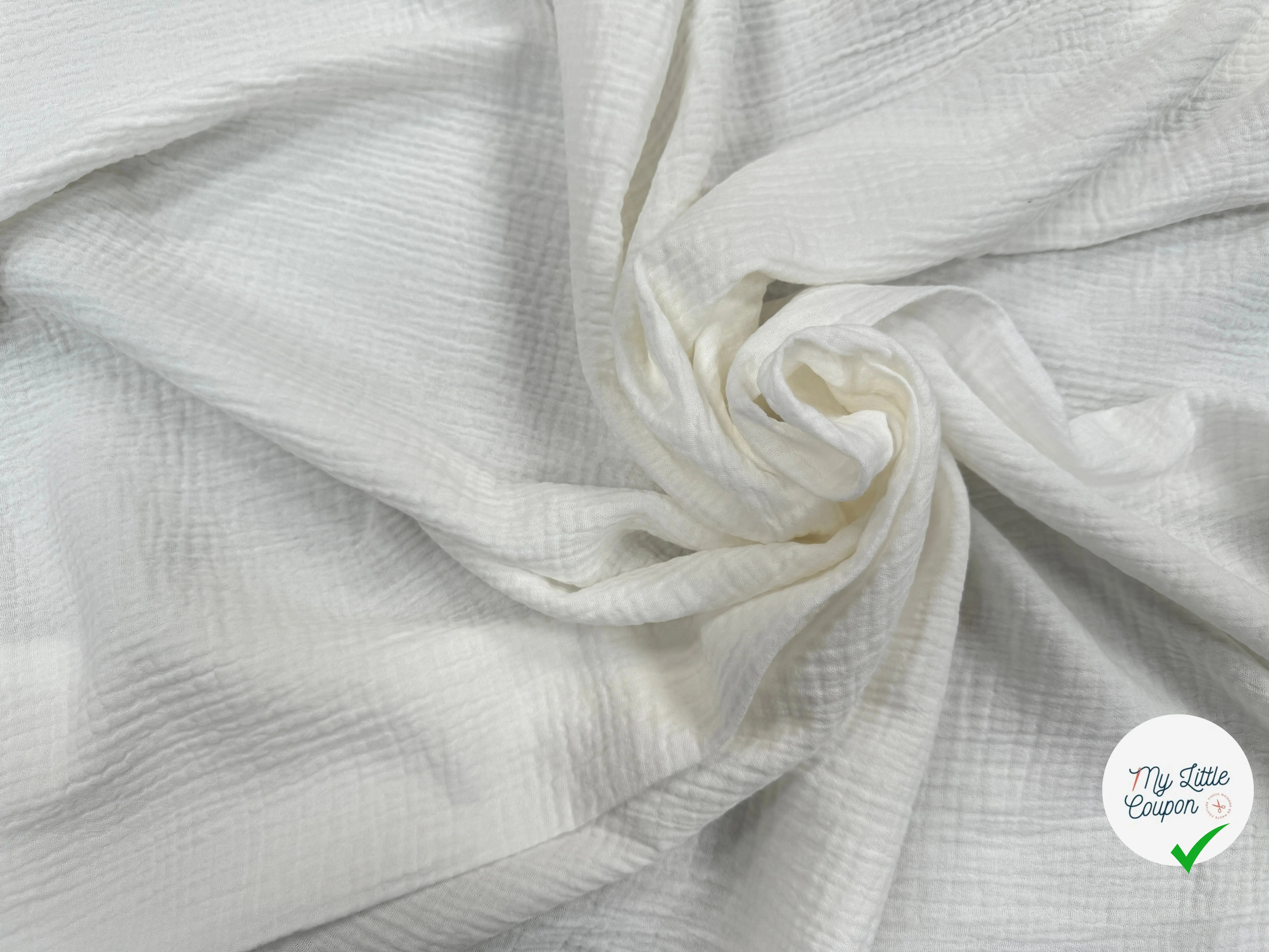 DOUBLE GAZE ECRU 132 CM - My Little Coupon
