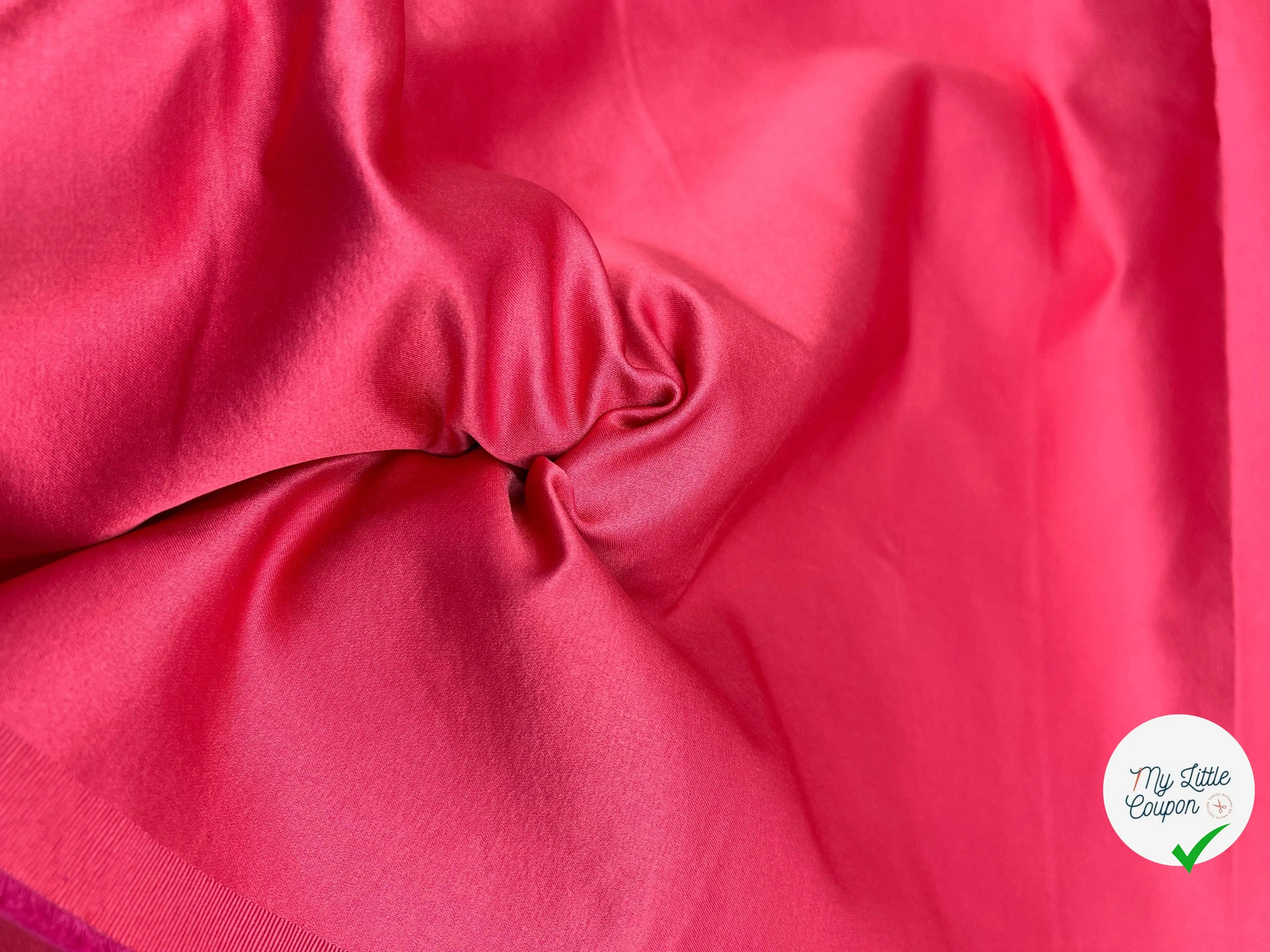 DOUBLE SATIN CUIR HAUTE COUTURE FUCHSIA - My Little Coupon - tissu - coudre