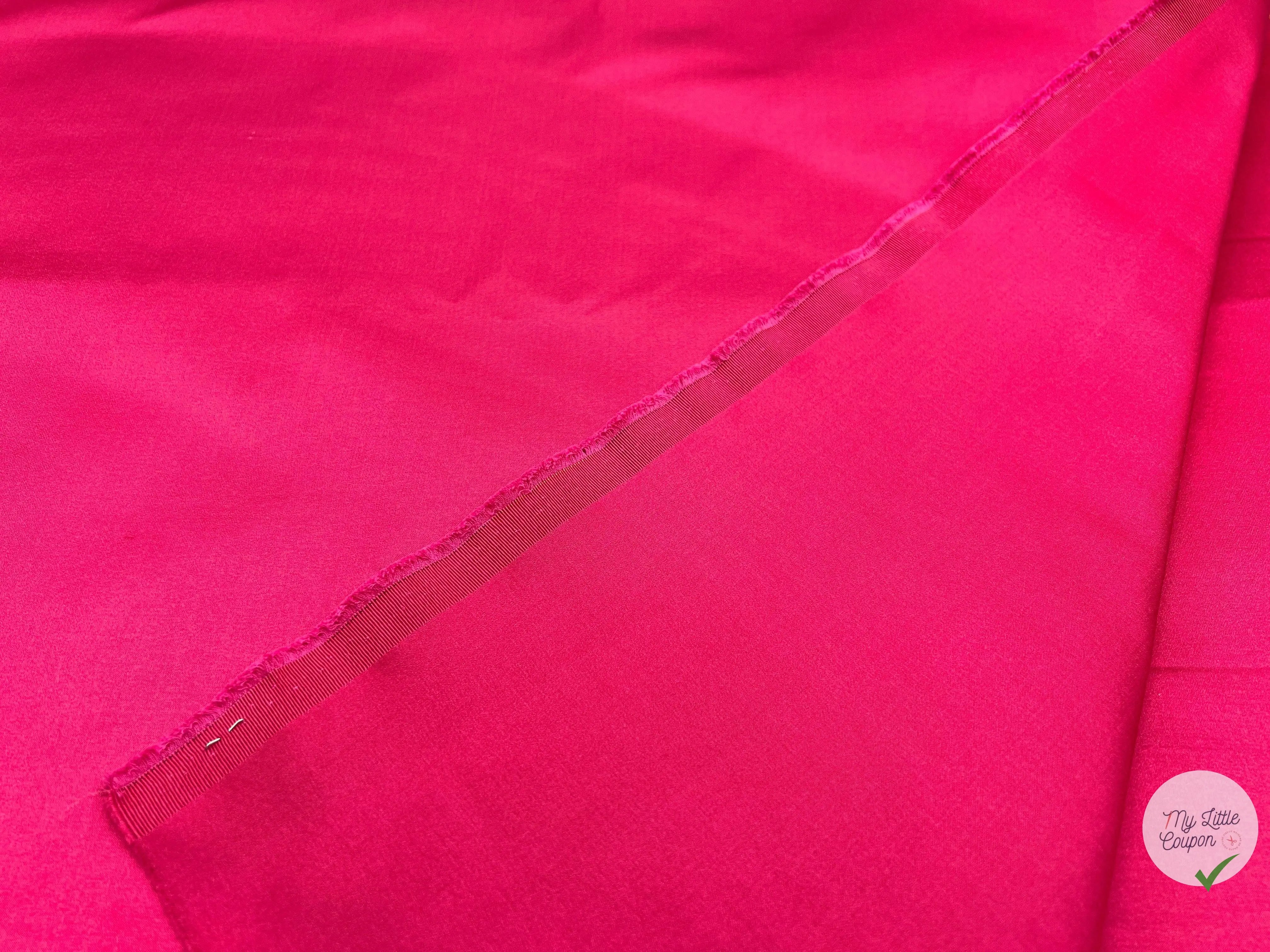 DOUBLE SATIN CUIR HAUTE COUTURE ROSE TYRIEN - My Little Coupon - tissu - coudre