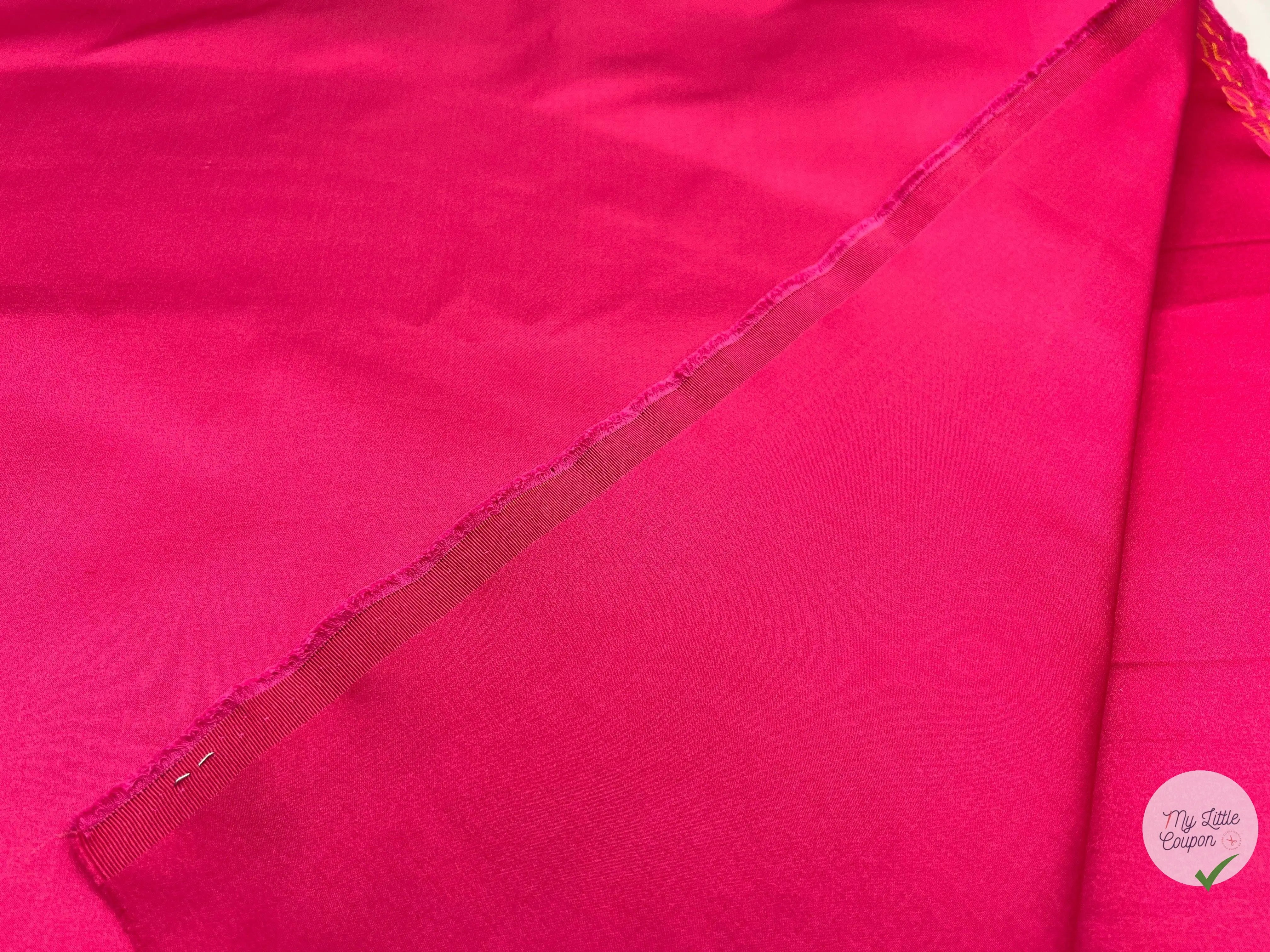 DOUBLE SATIN CUIR HAUTE COUTURE ROSE TYRIEN - My Little Coupon - tissu - coudre
