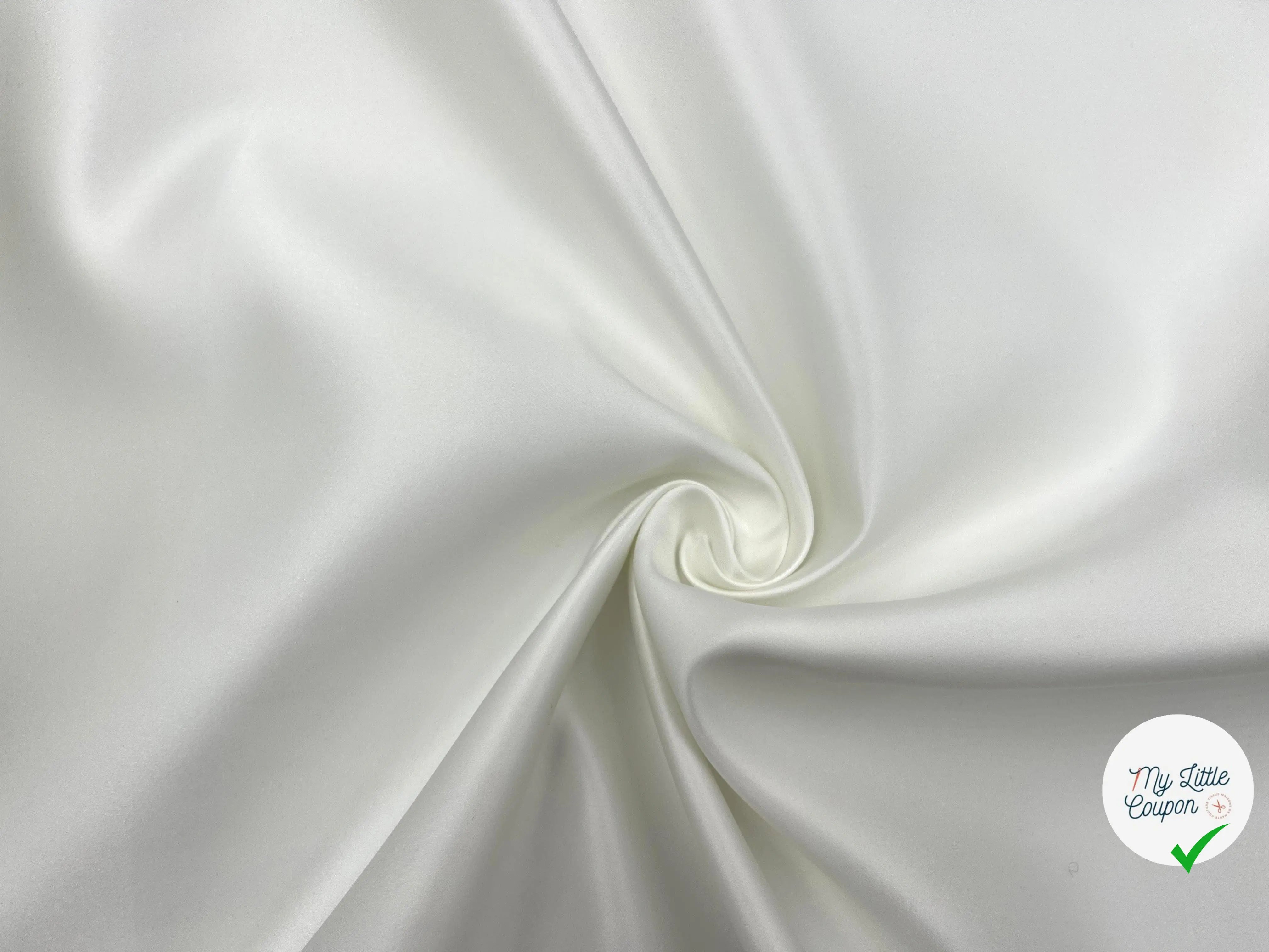 DOUBLE SATIN JAPONAIS CONTRECOLLÉ RIGIDE CHIC BLANC - My Little Coupon - tissu - coudre