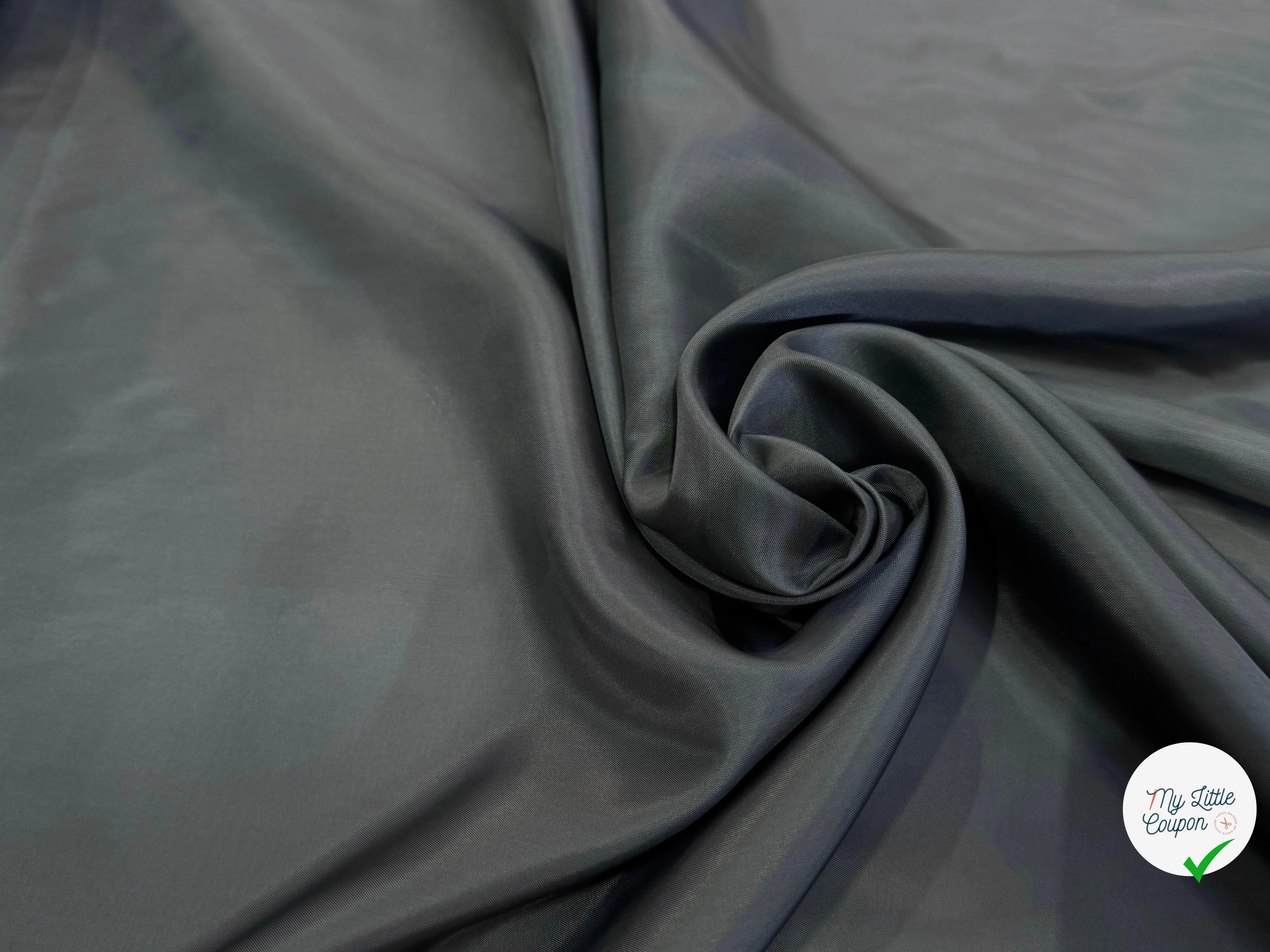DOUBLURE 100% CUPRO ULTRA FINE GRIS FONCÉ LISSE - My Little Coupon