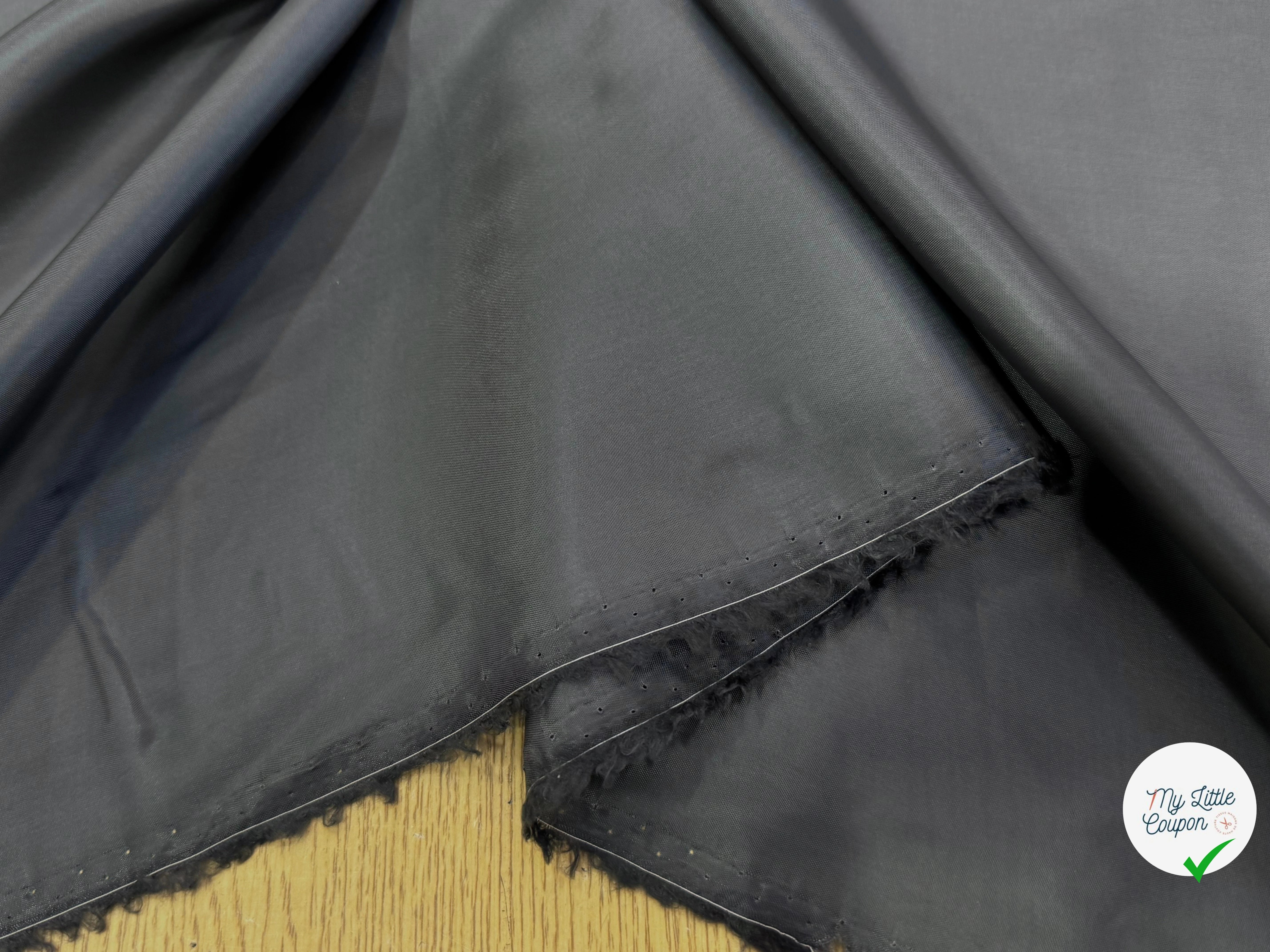 DOUBLURE 100% CUPRO ULTRA FINE GRIS FONCÉ LISSE - My Little Coupon