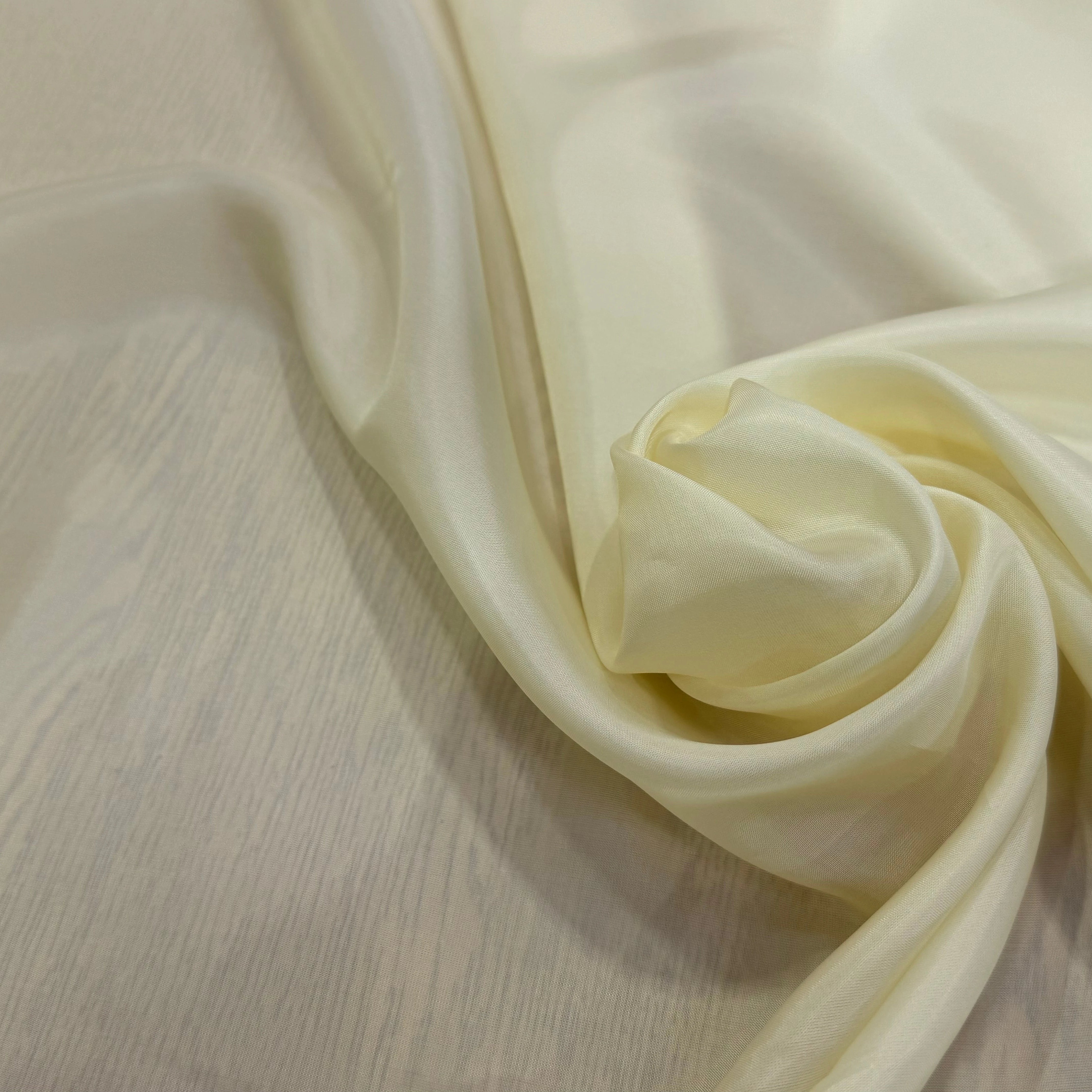 DOUBLURE 100% CUPRO ULTRA FINE JAUNE VANILLE LISSE - My Little Coupon