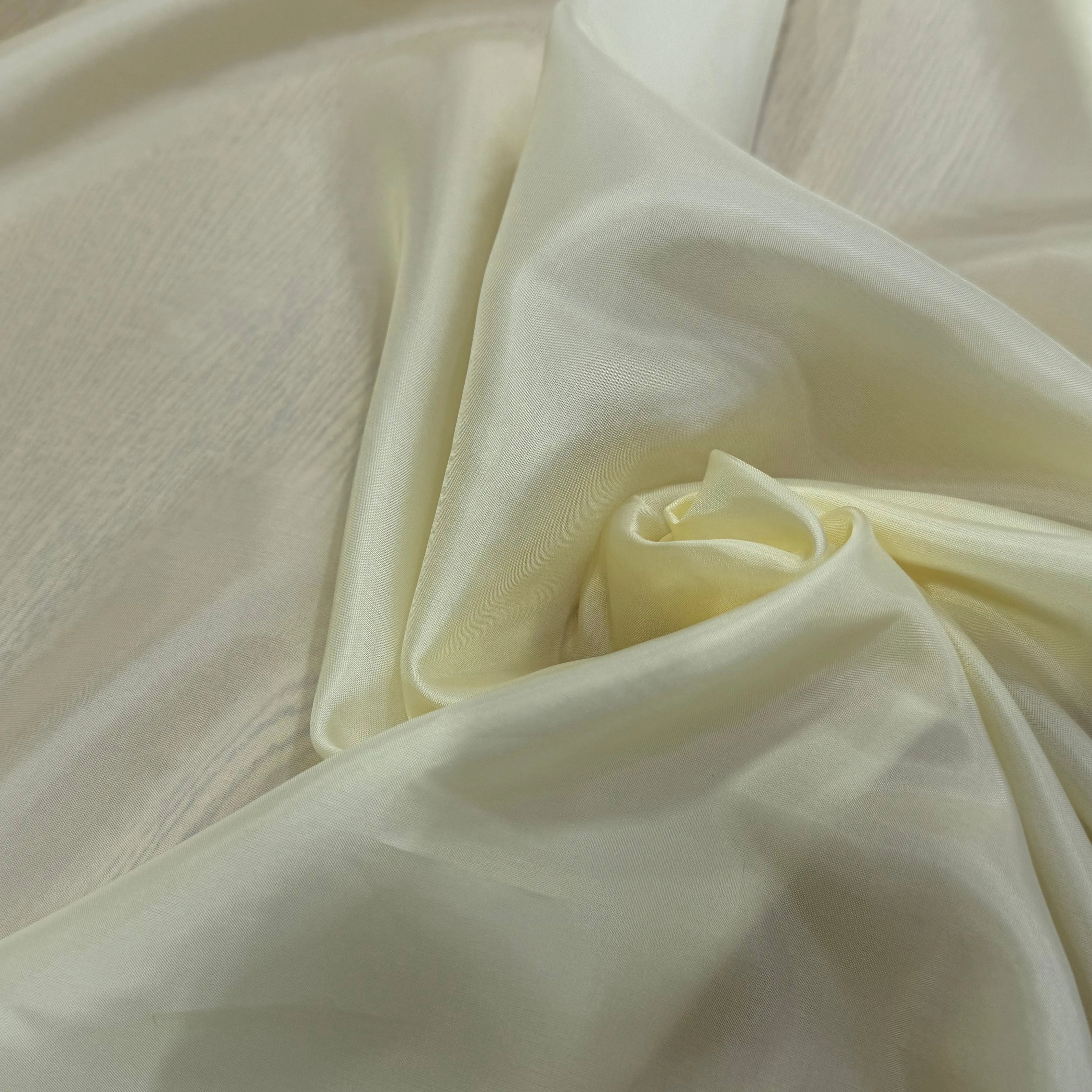 DOUBLURE 100% CUPRO ULTRA FINE JAUNE VANILLE LISSE - My Little Coupon