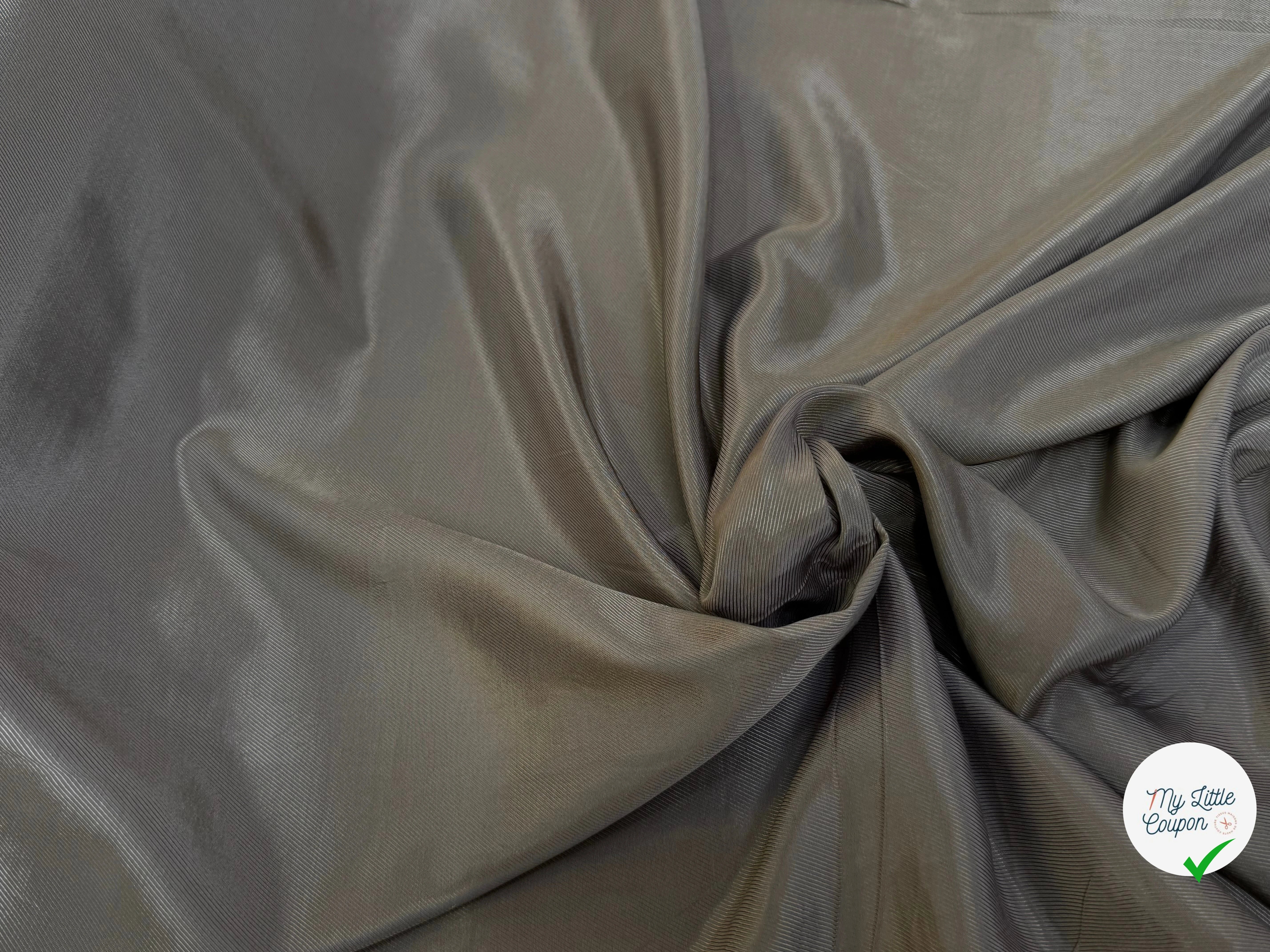 DOUBLURE 100% VISCOSE DRILL BEIGE MARRONNÉ - My Little Coupon