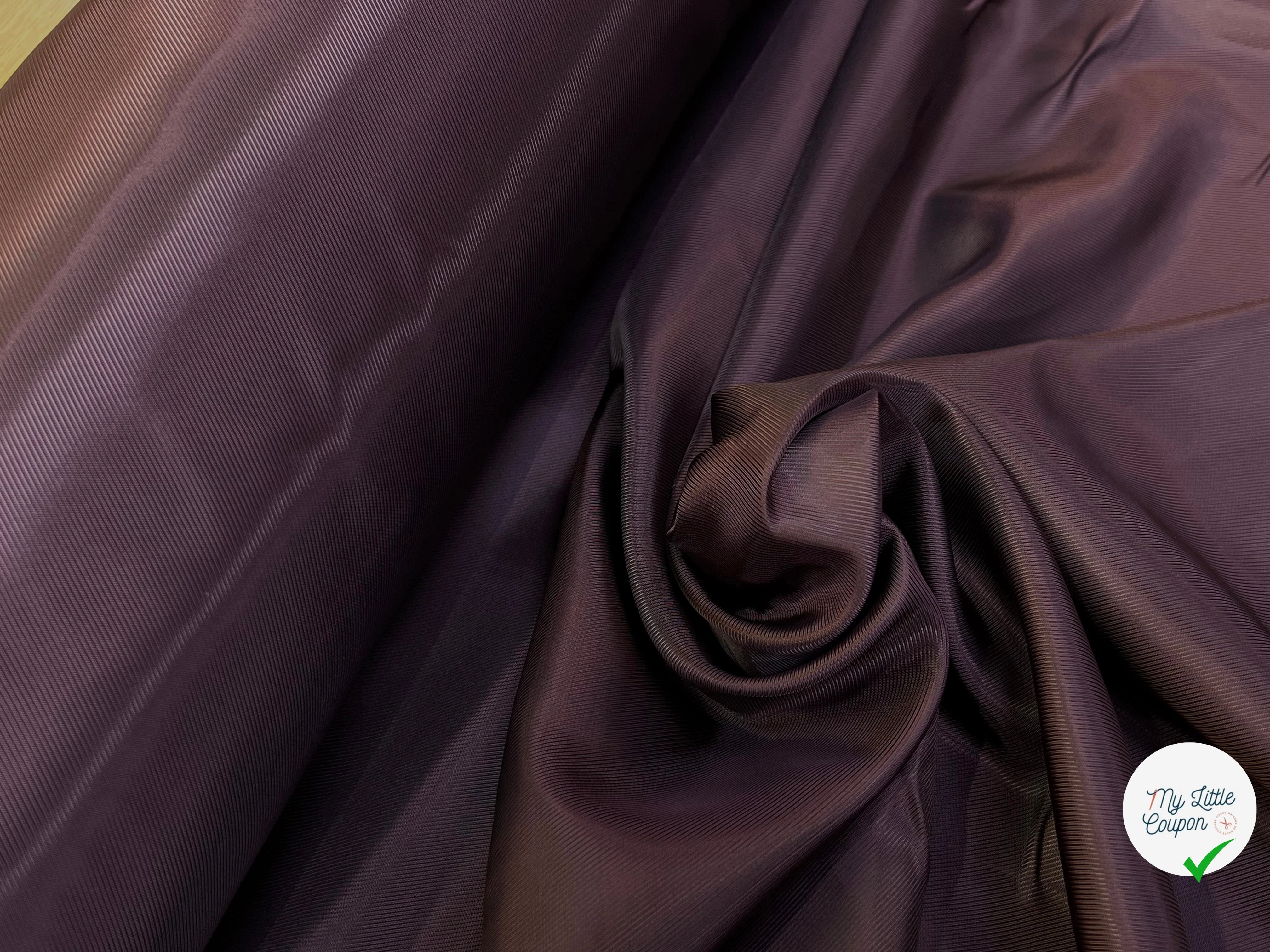DOUBLURE 100% VISCOSE DRILL MARRON BORDEAUX - My Little Coupon