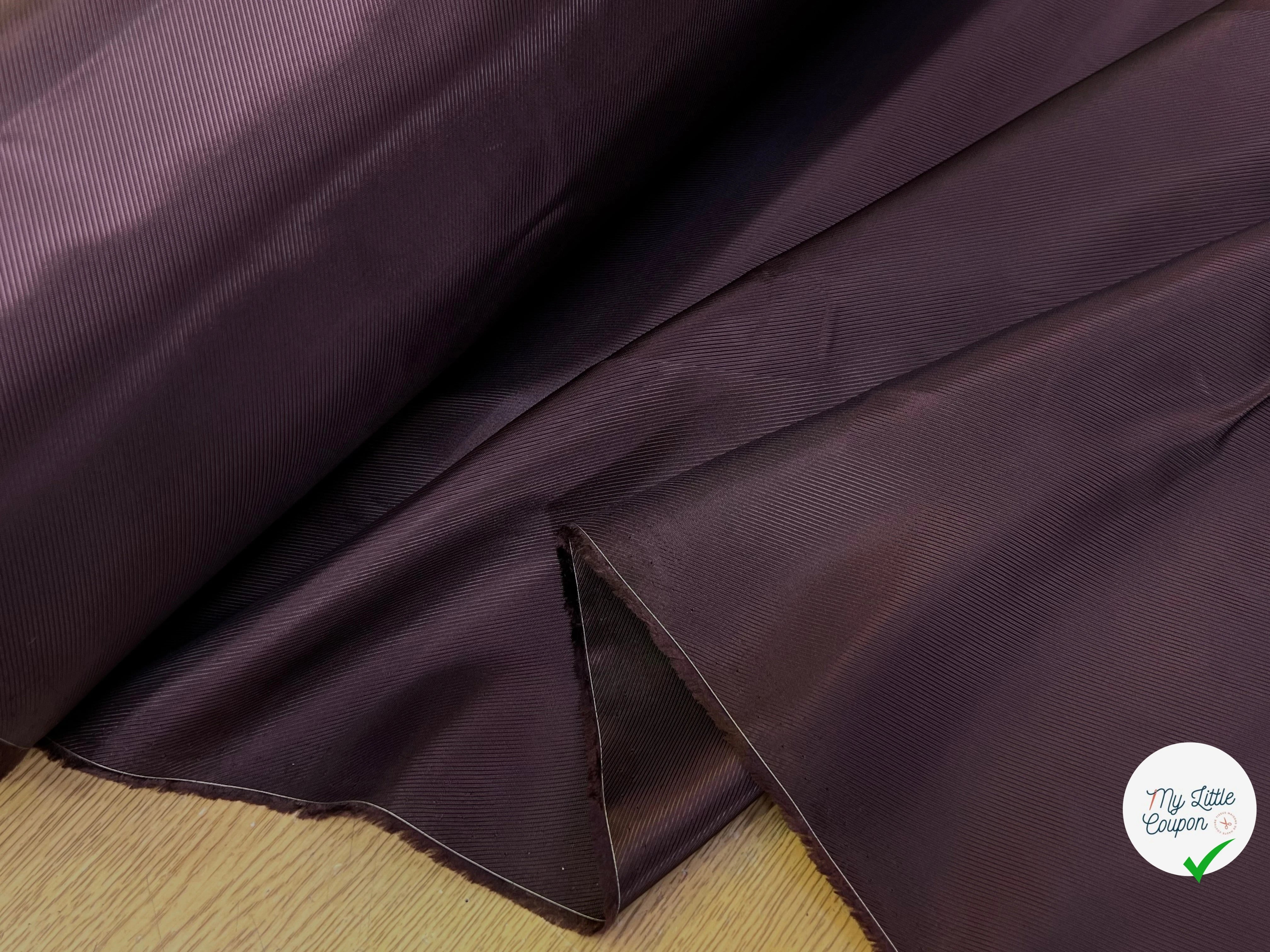 DOUBLURE 100% VISCOSE DRILL MARRON BORDEAUX - My Little Coupon